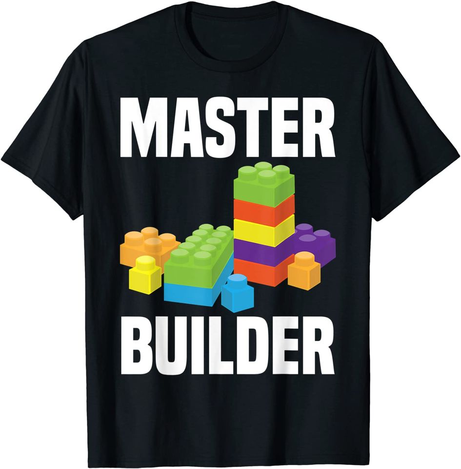 Lego T-shirt Cool Master Builder Funny Building Blocks