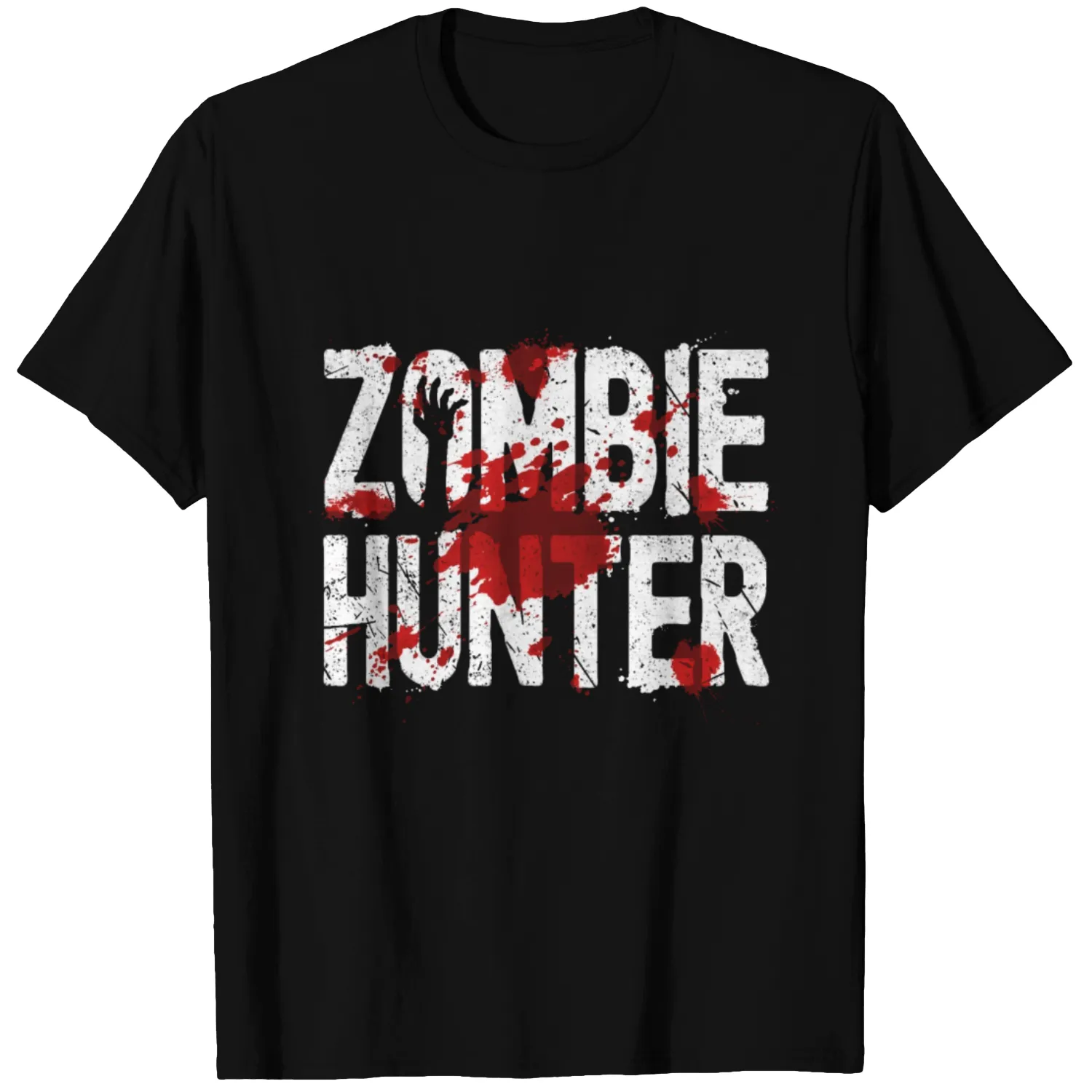 Zombie Hunter Creepy Scary Blood Splatter Zombies T Shirts