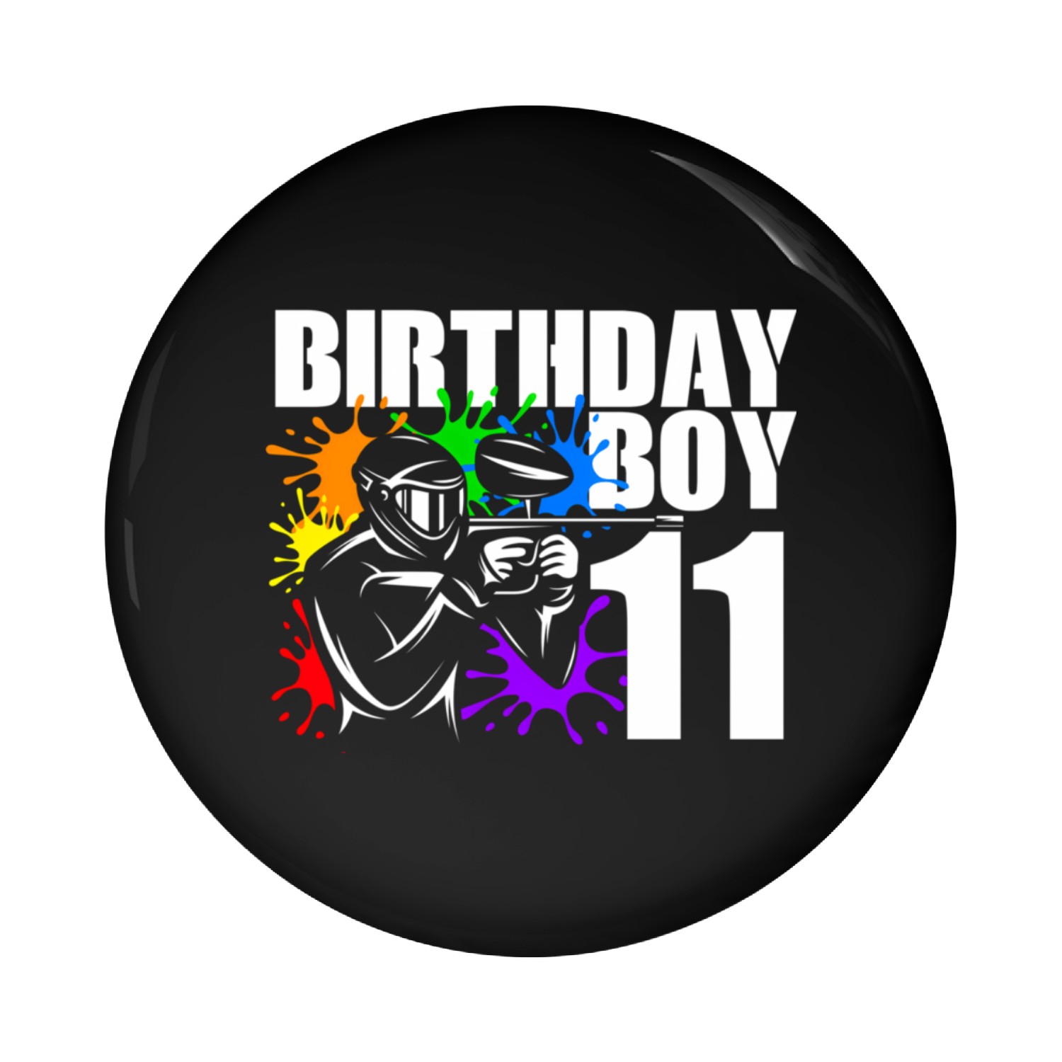 11 Paintball Party 11Th For Pin Buttons
