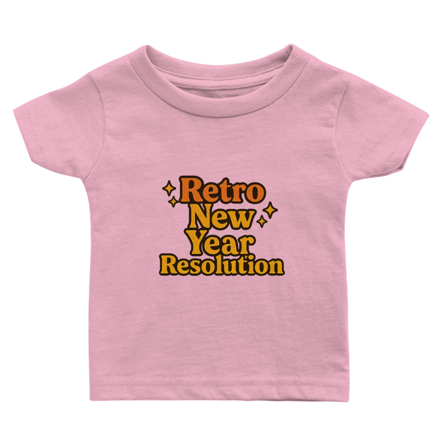 Retro New Year Resolution Typography Baby T Shirts