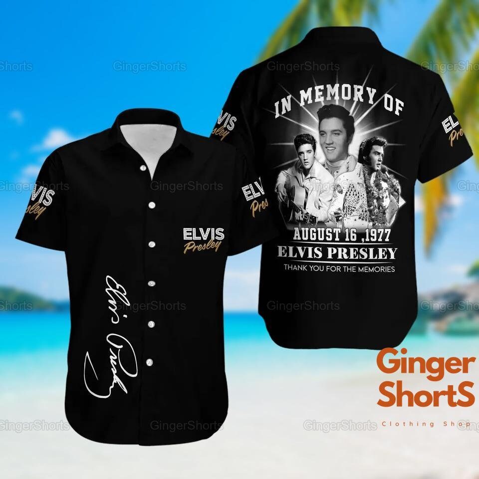 The King Of Rock Elvis Presley Hawaiian Shirt, Elvis Presley Tropical Button Shirt, Elvis Presley Aloha Shirt