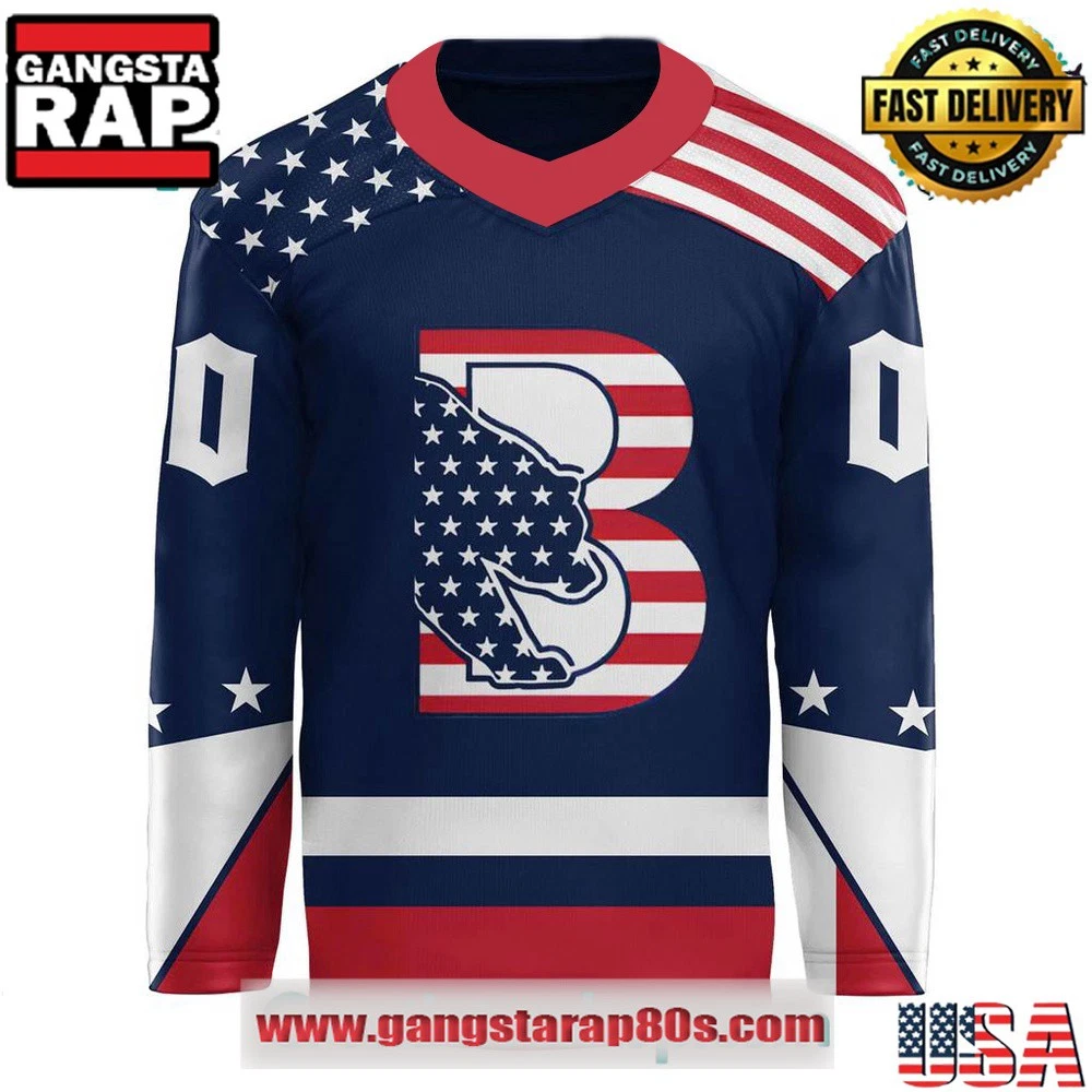 Personalized Binghamton Black Bears Military Day 2025 Hockey Shirt Sports Gift