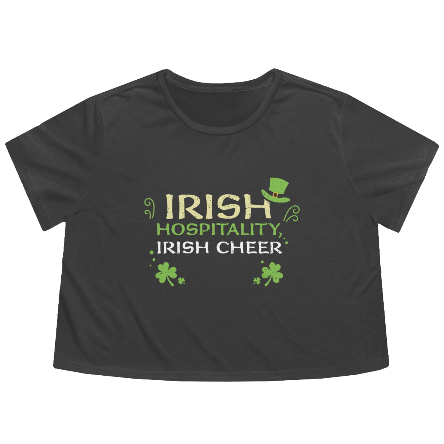 Irish hospitality, Irish cheer Flowy Cropped Tees