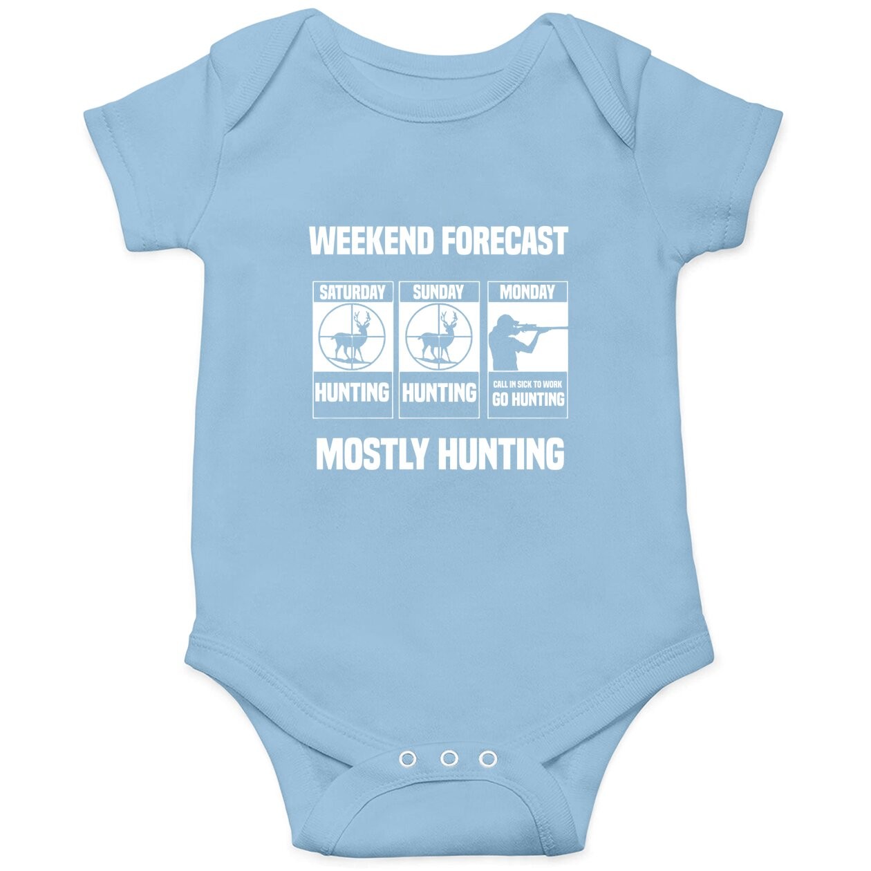 Weekend Forecast Mostly Hunting Baby Bodysuit