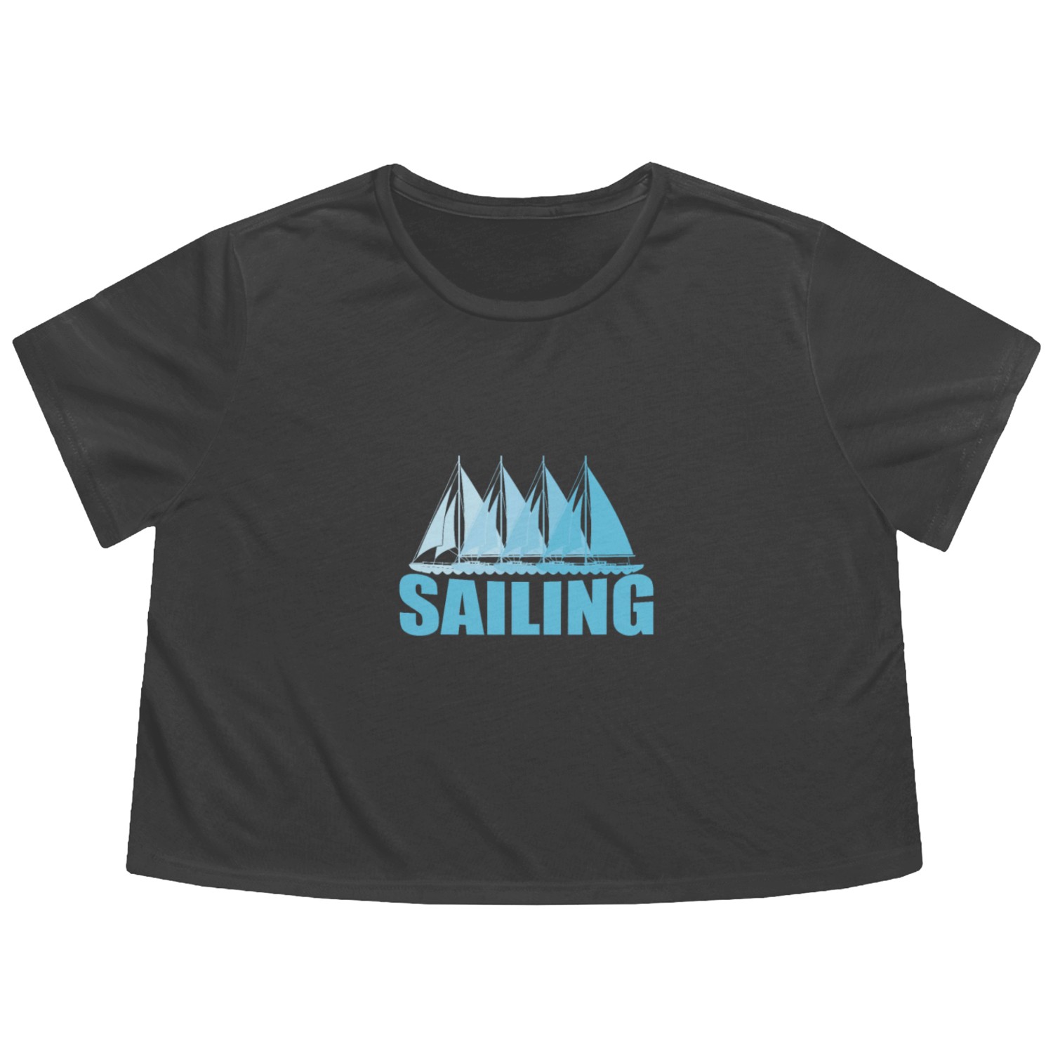 Sailing Boat Water Sports Wind Flowy Cropped Tees