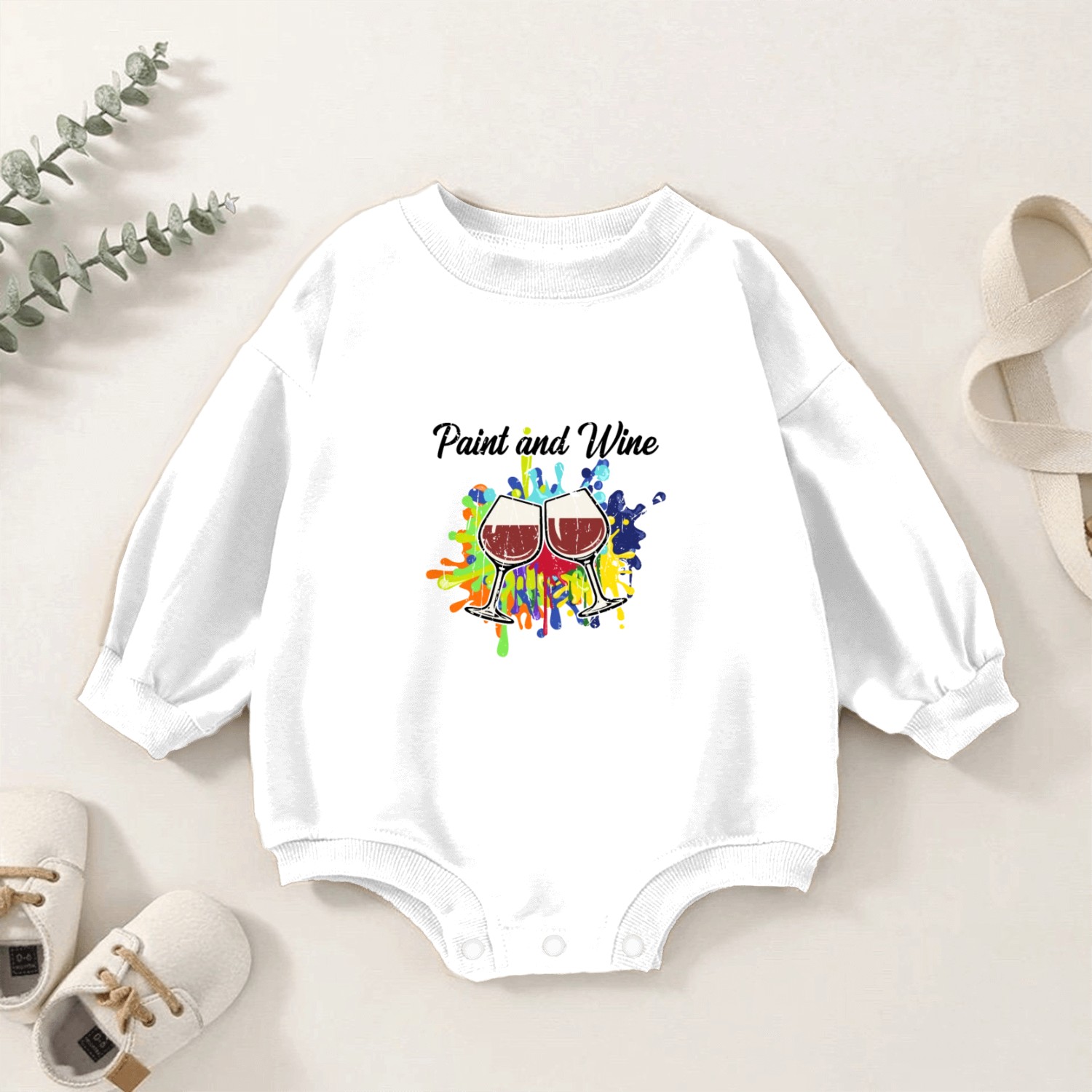 Paint and wine - Painters Baby Romper Sweatshirts