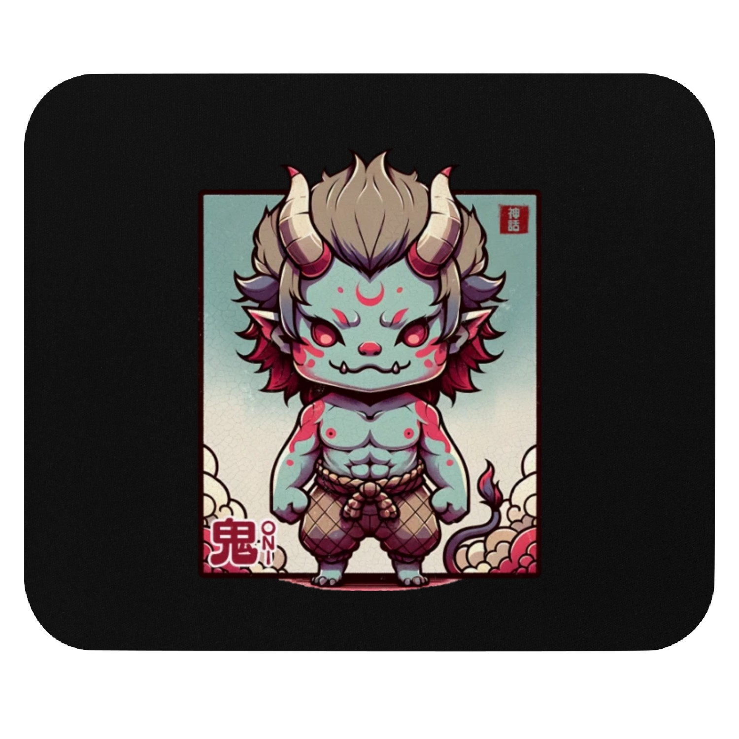 Chibi Oni Spirit: Japanese Mythology-Inspired Mouse Pads