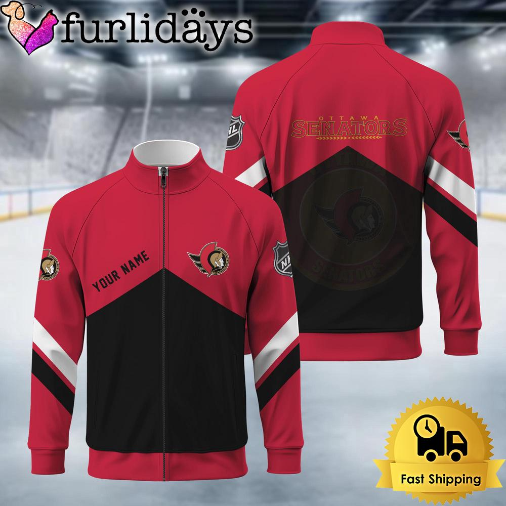 Ottawa Senators Logo Custom Standing Neck Zipper Jacket