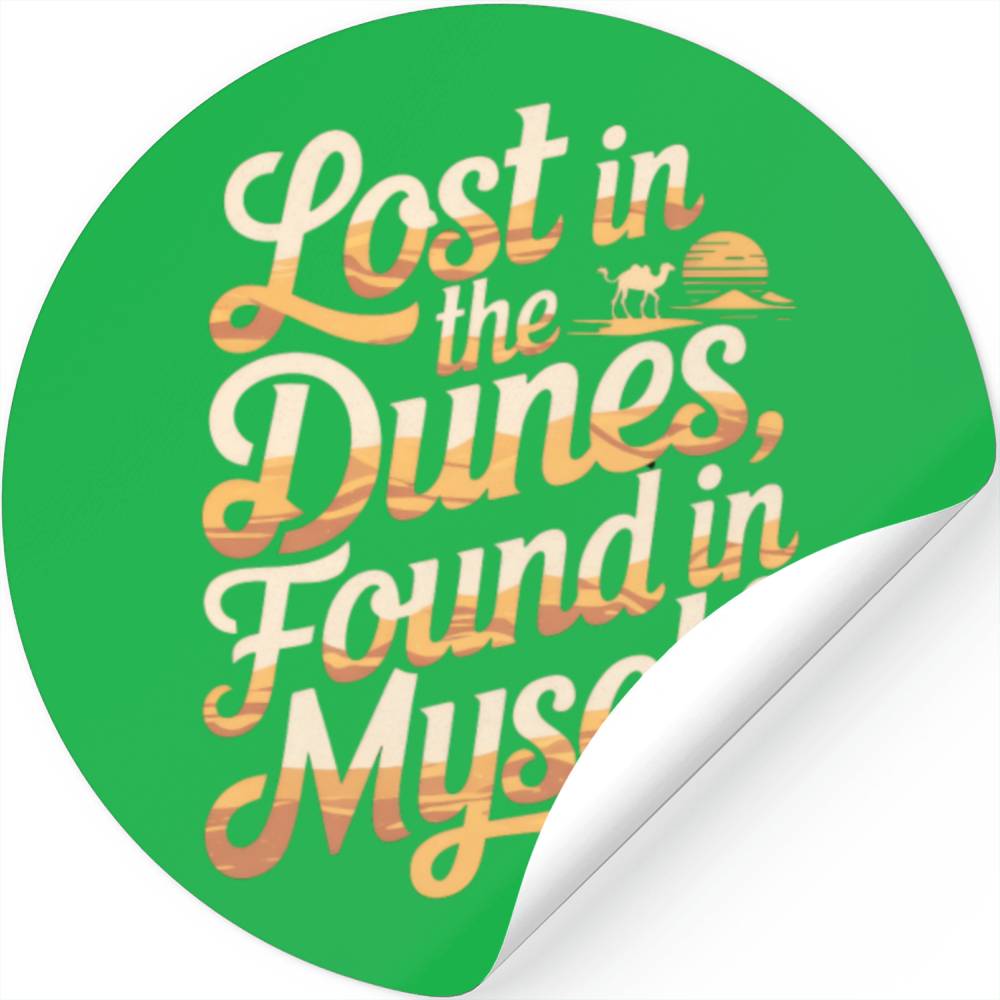 Lost in the Dunes, Found in Myself Elegant Desert Stickers