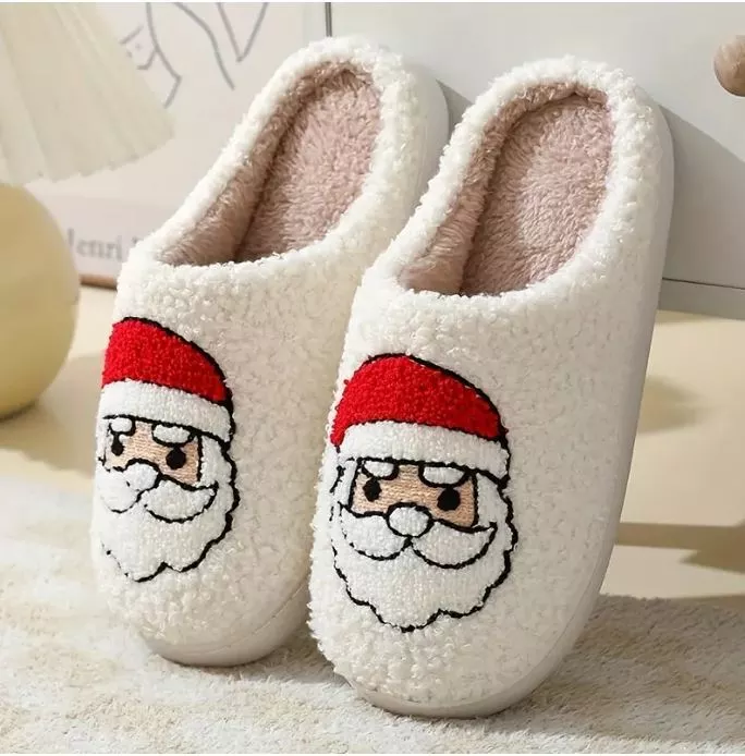 Slippers for women Cute and comfy Christmas Tree Santa Claus Cute Cartoon Indoor