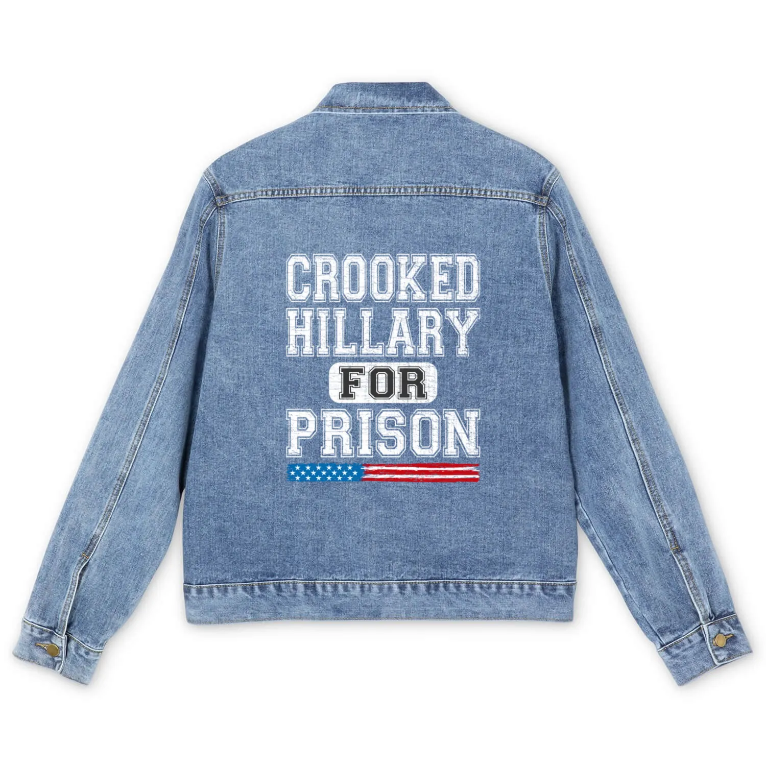 Crooked Hillary For Prison - Style - Men's Denim Jackets