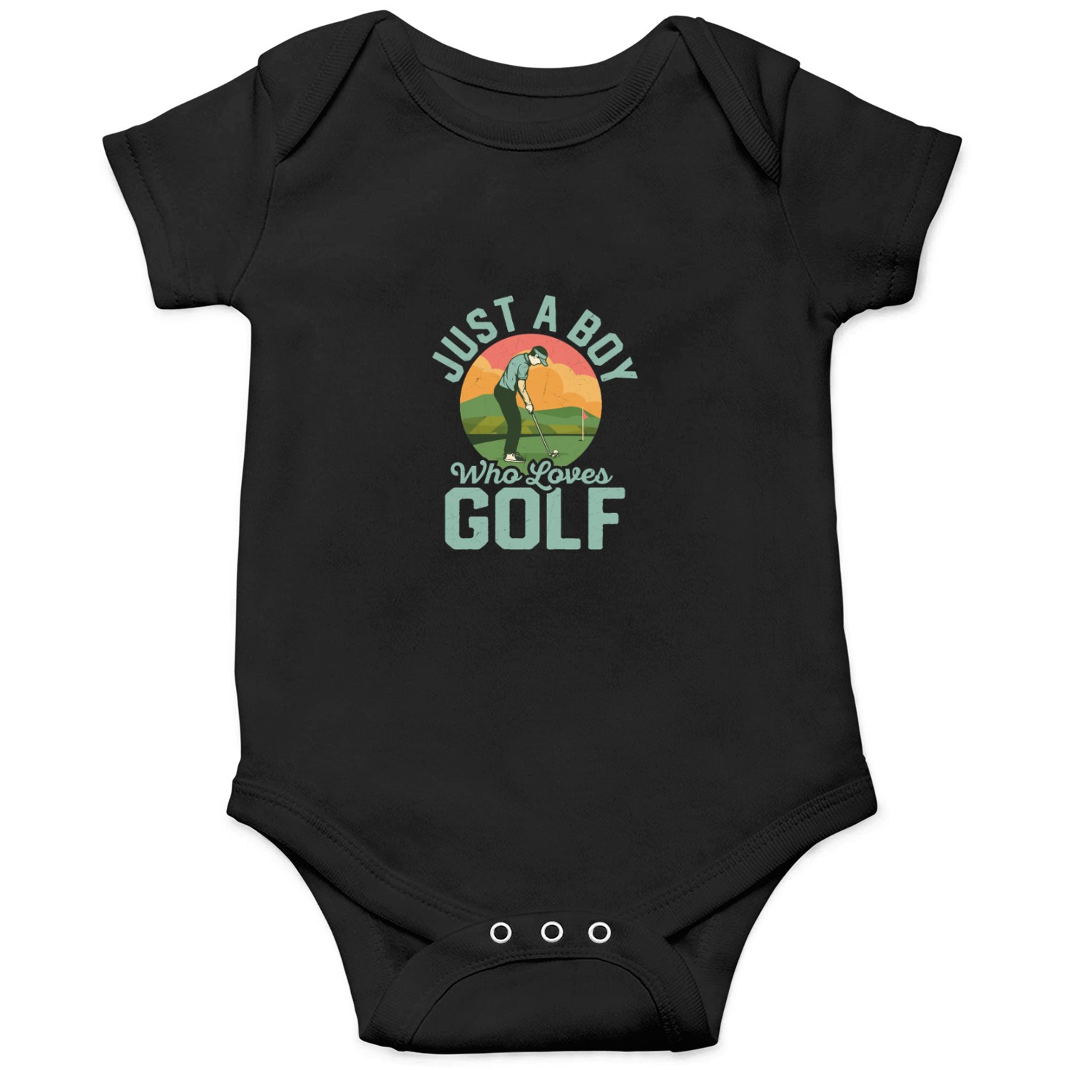 Just A Boy Who Loves Golf Hobby Golfer Onesies