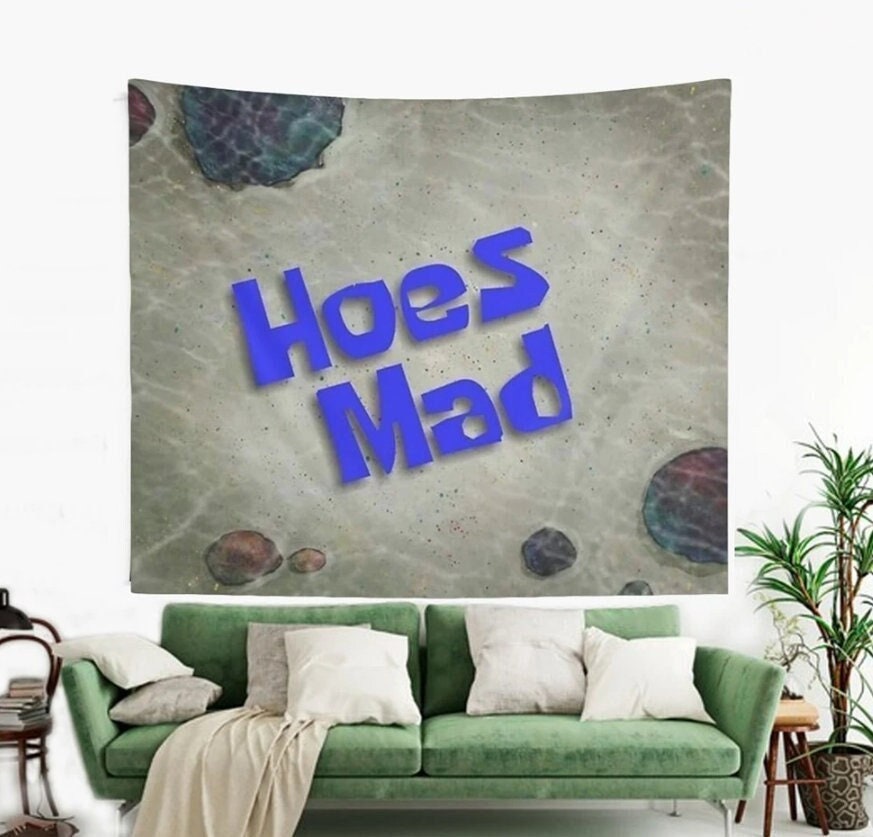 Hoes Mad Tapestry Banner Funny Meme Tapestry Wall Hanging Aesthetic Art Tapestries