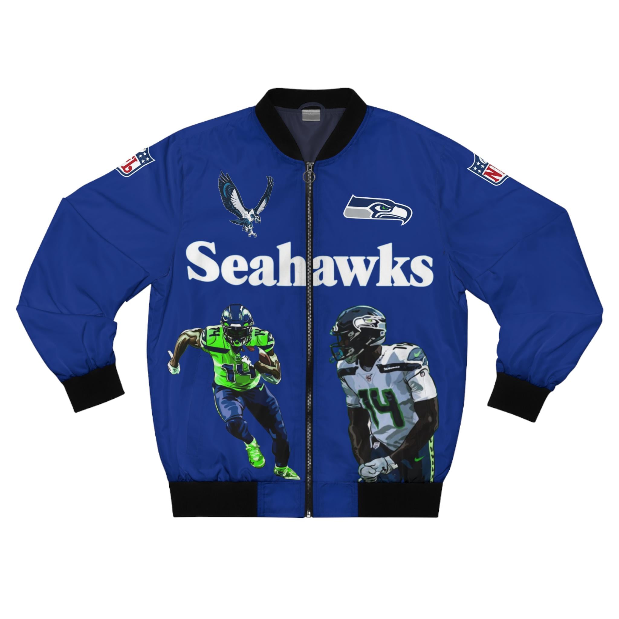 DK Metcalf Seattle Seahawks football Sideline Bomber Jacket