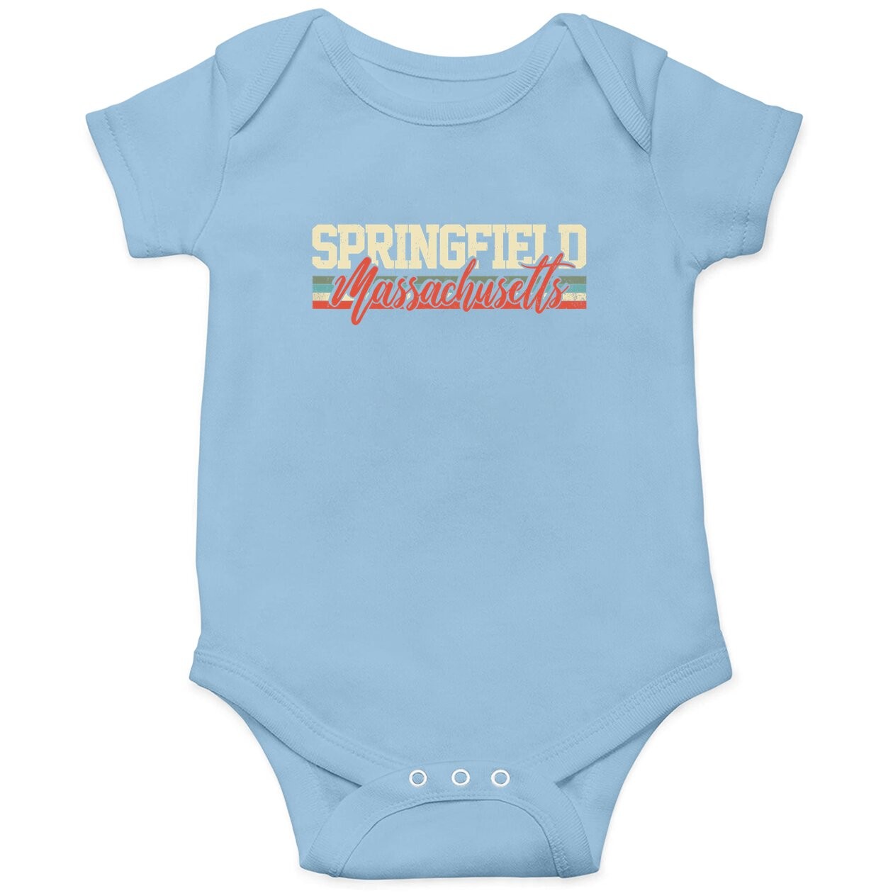 The Springfield Massachusetts Retro Vintage Baby Bodysuit