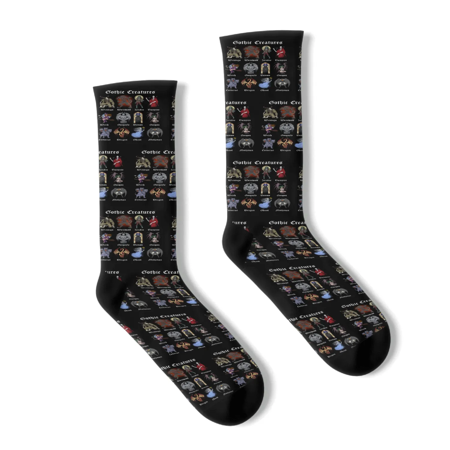 Mythical Gothic Creatures Socks
