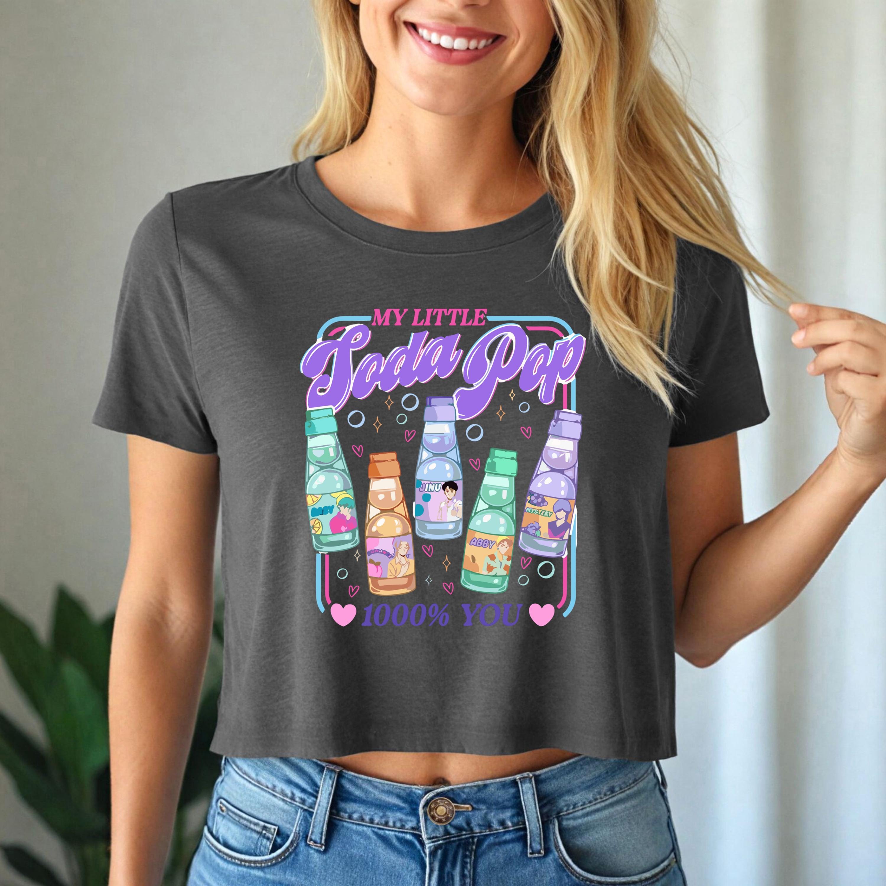 Saja Boys My Little Soda Pop Crop Top K-Pop Demon Hunters Fan Shirt
