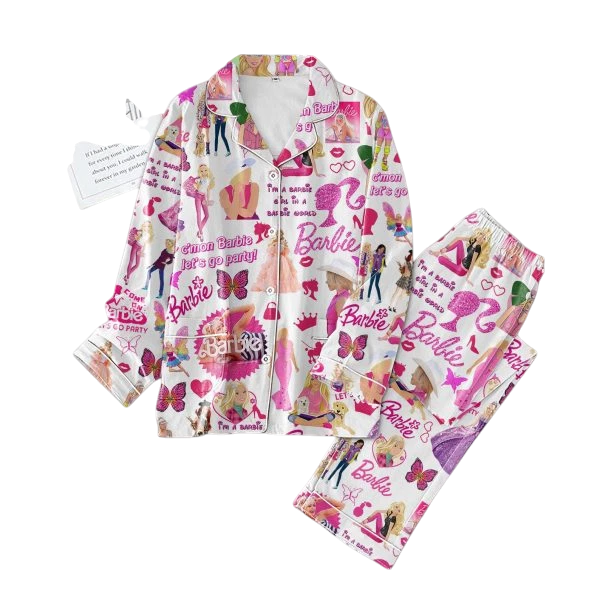 I Love Barbie Pajamas Set for Adults