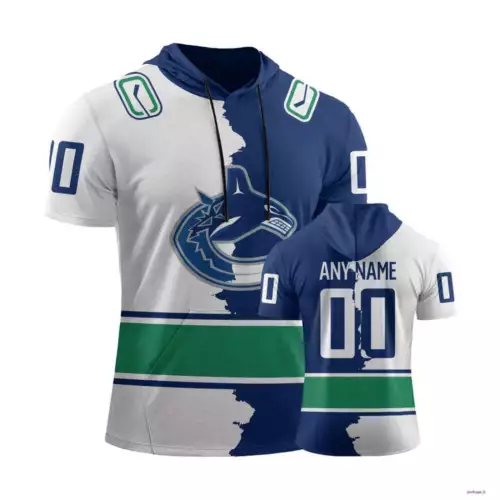 Vancouver Canucks Personalize Short Sleeve Hoodie