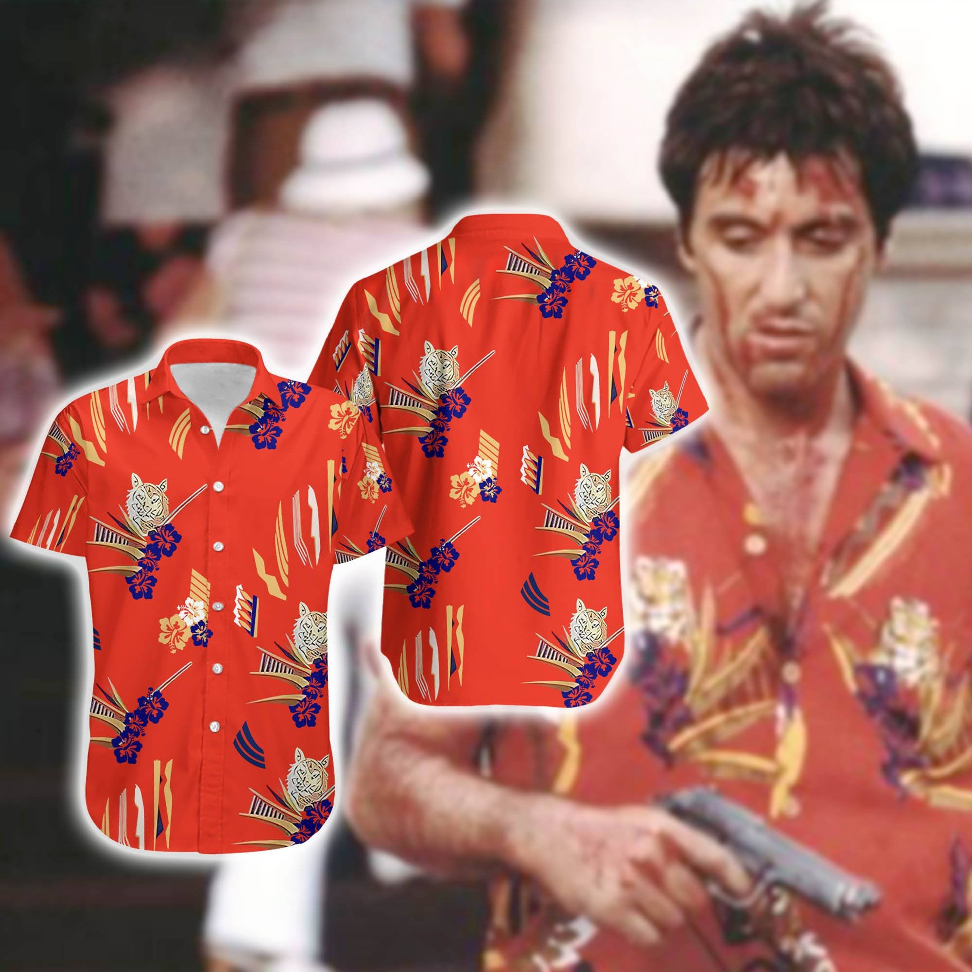 Tony Montana Scarface Hawaiian Shirt Scarface Summer Hawaiian Shirt