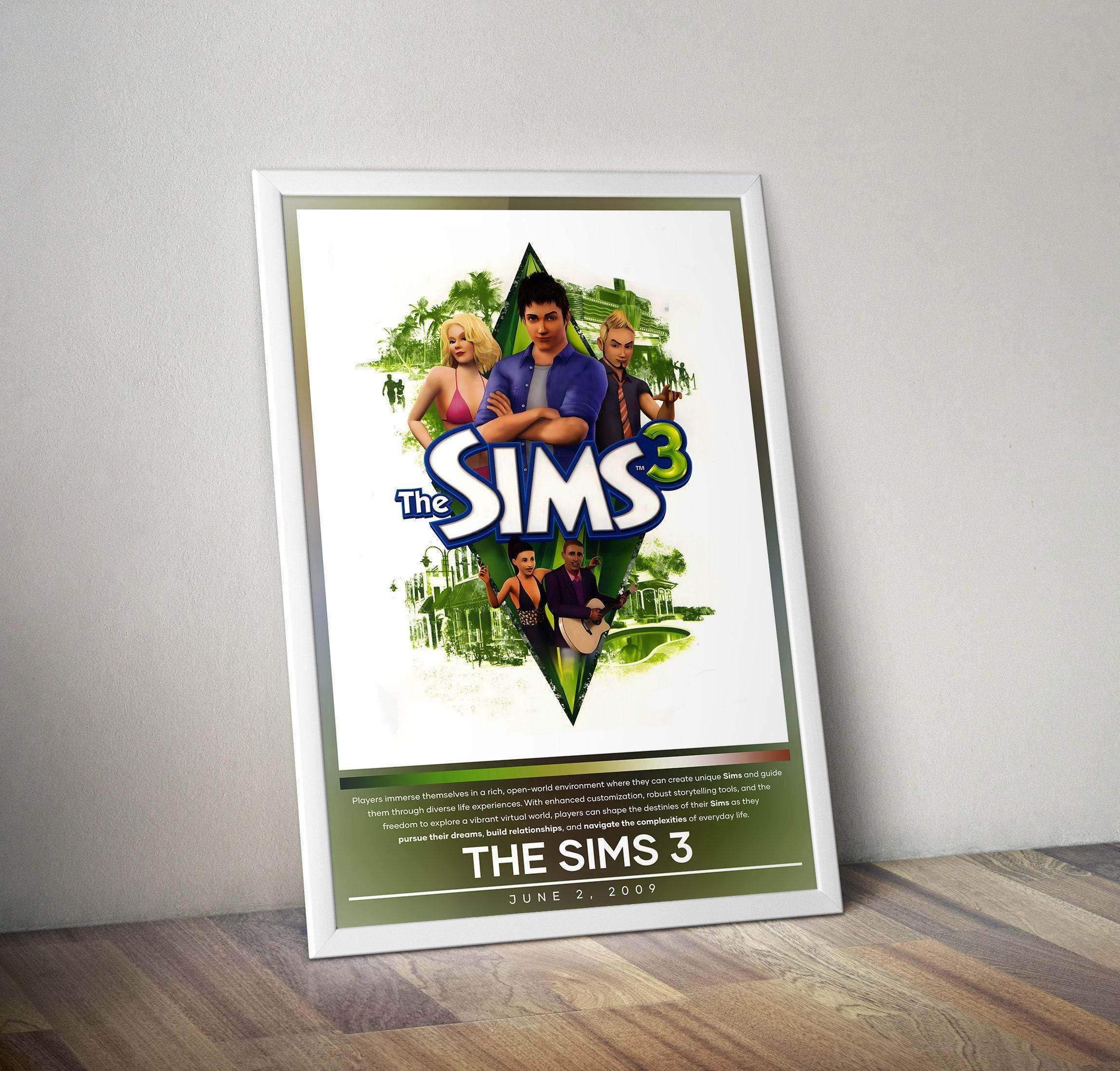 The Sims 3 Poster | The Sims | Gaming Poster | Video Game Poster | Wall Decor Poster