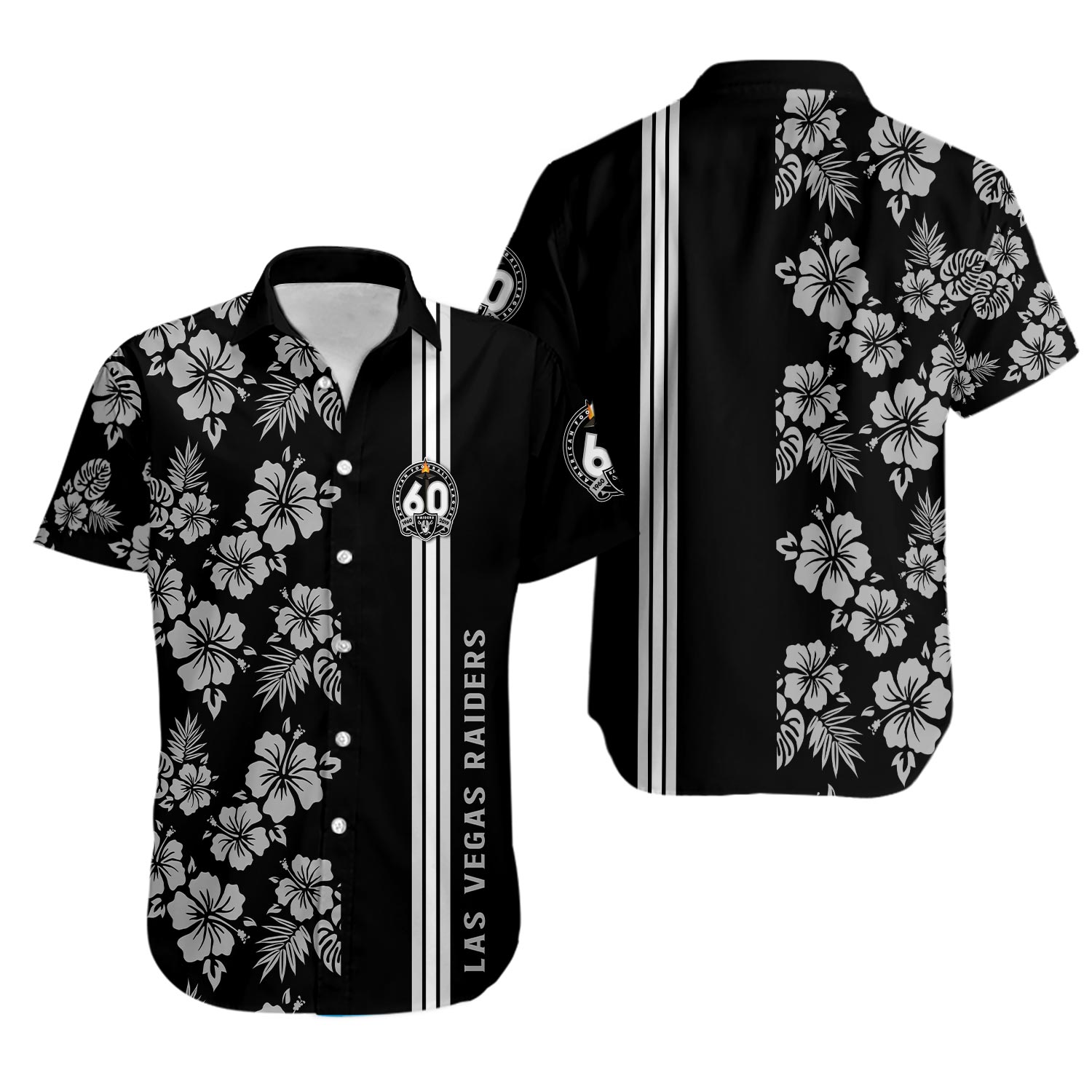 hot Raiders Hawaiian shirt hot Summer beach 3d shirt summer Hawaiian6535