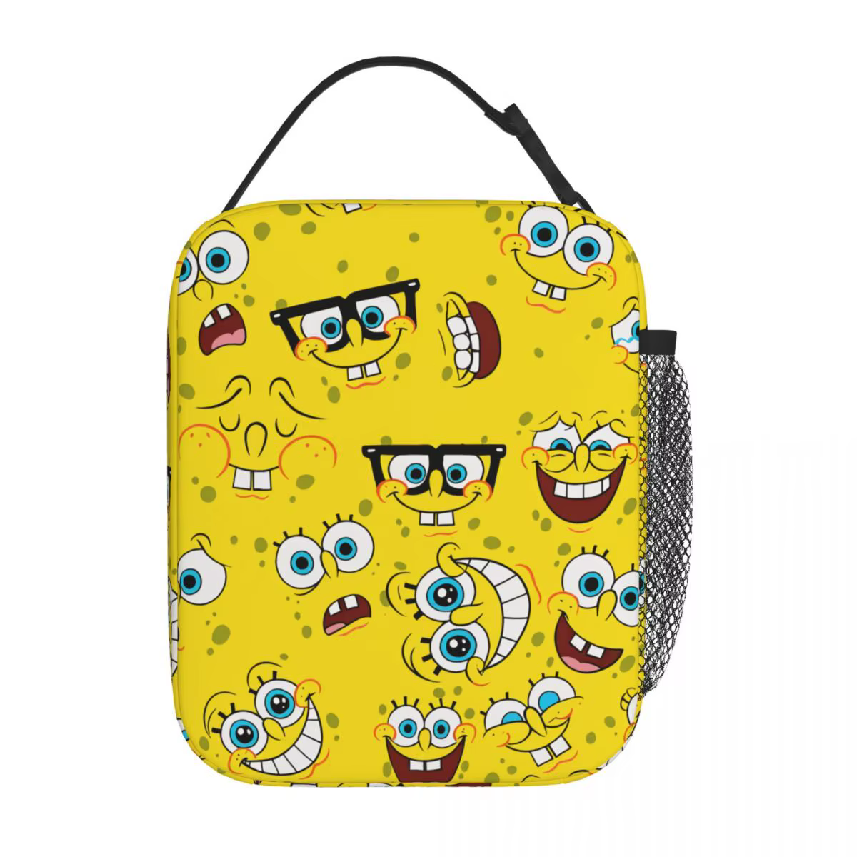Spongebobed Cartoon Lunch Bag Outdoor Picnic Lunch Box For Men Fashion Graphic Tote Food Bags Oxford Portable Cooler Bag
