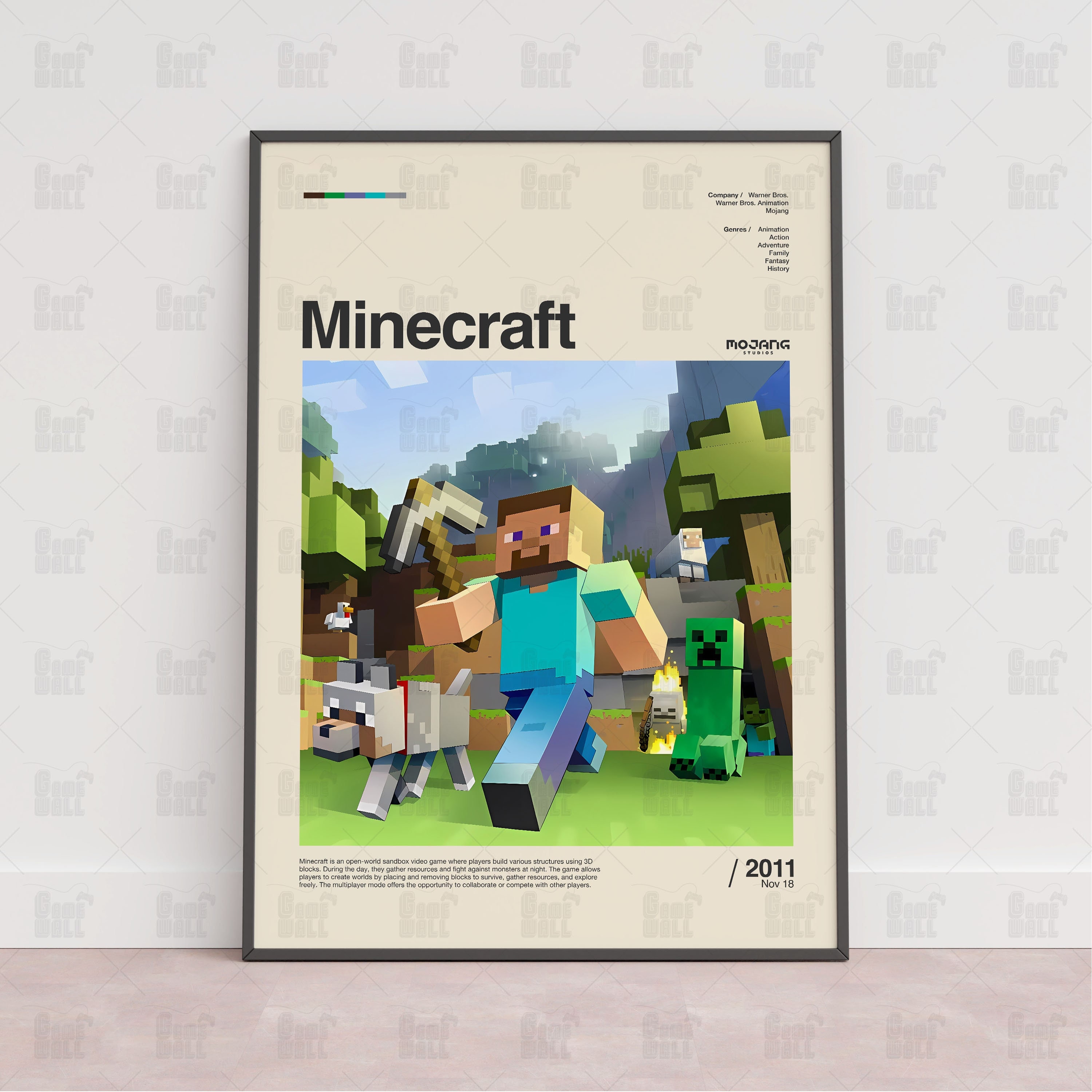 Minecraft Poster, Gaming Room Poster, Gaming Wall Poster, Gaming Print Poster, Game Gift, Video Games Poster, Gaming Wall Art