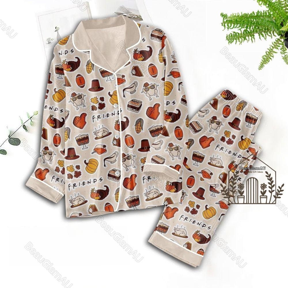 Friends Movie Pajamas Set, Friends Series Pyjamas, Friends Thick Pajamas, Long Sleeve Pajamas, Night Wear Pajamas, Friends Series Gift