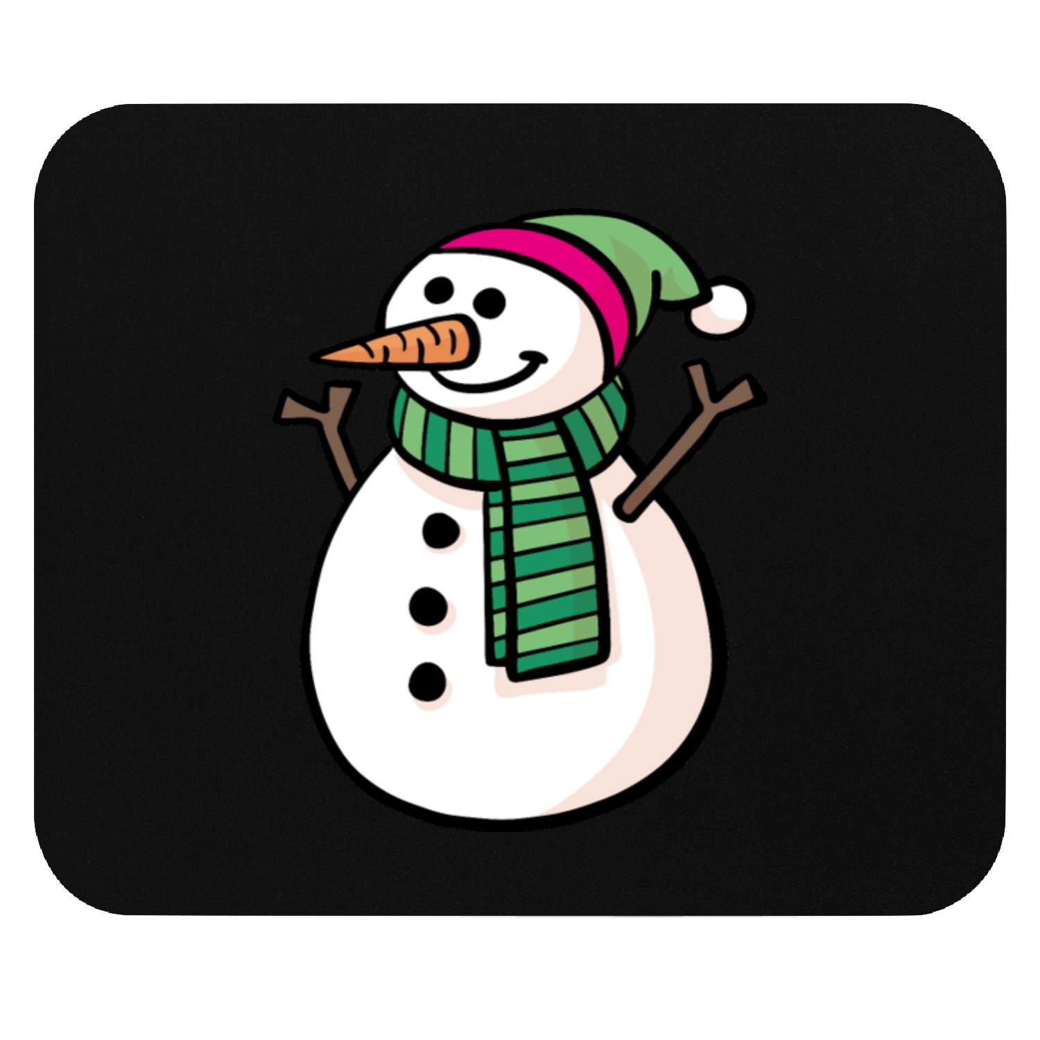 Snowman Design for Winter Apparel Mouse Pads
