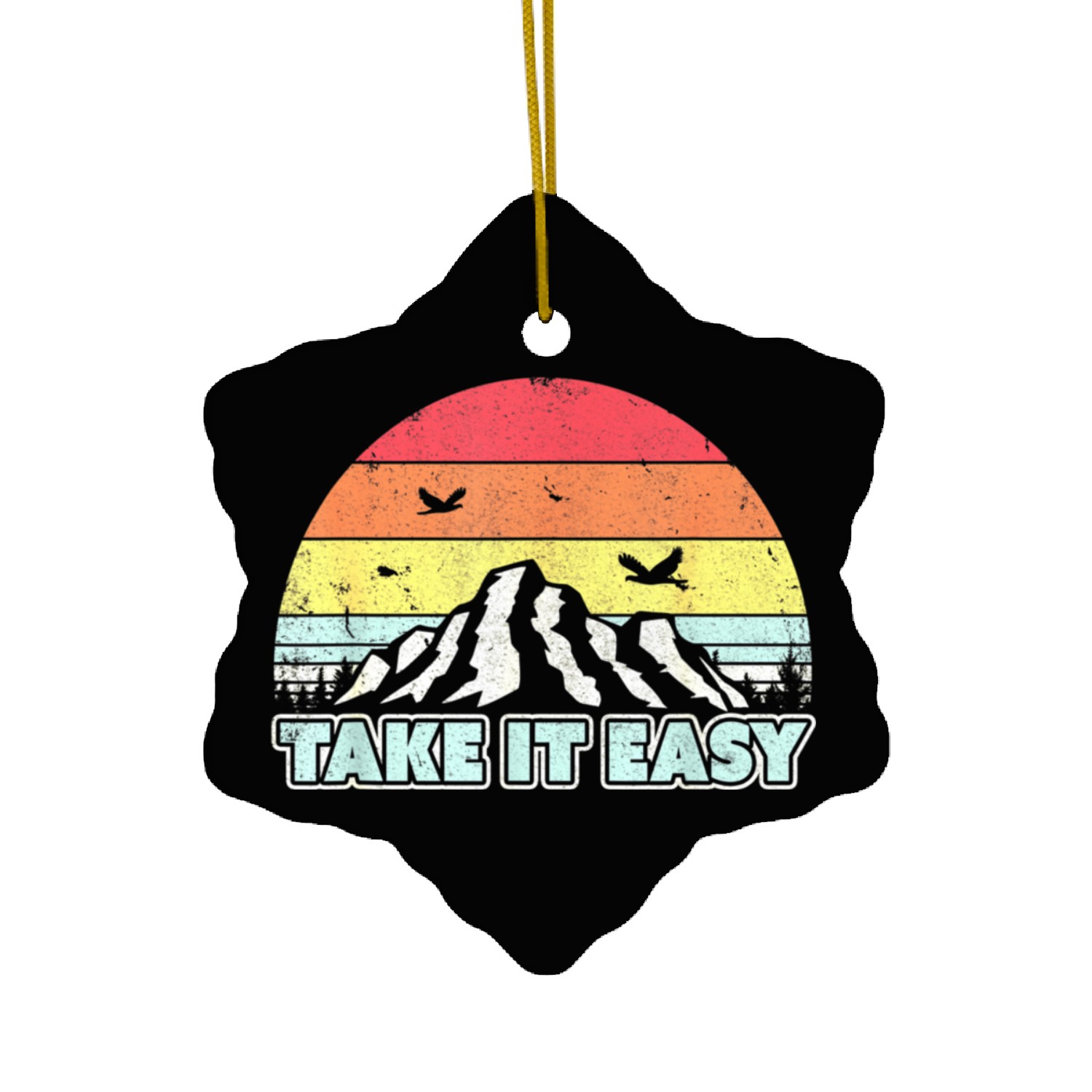 Take It Easy Ceramic Ornaments Retro Style Outdoors Camping
