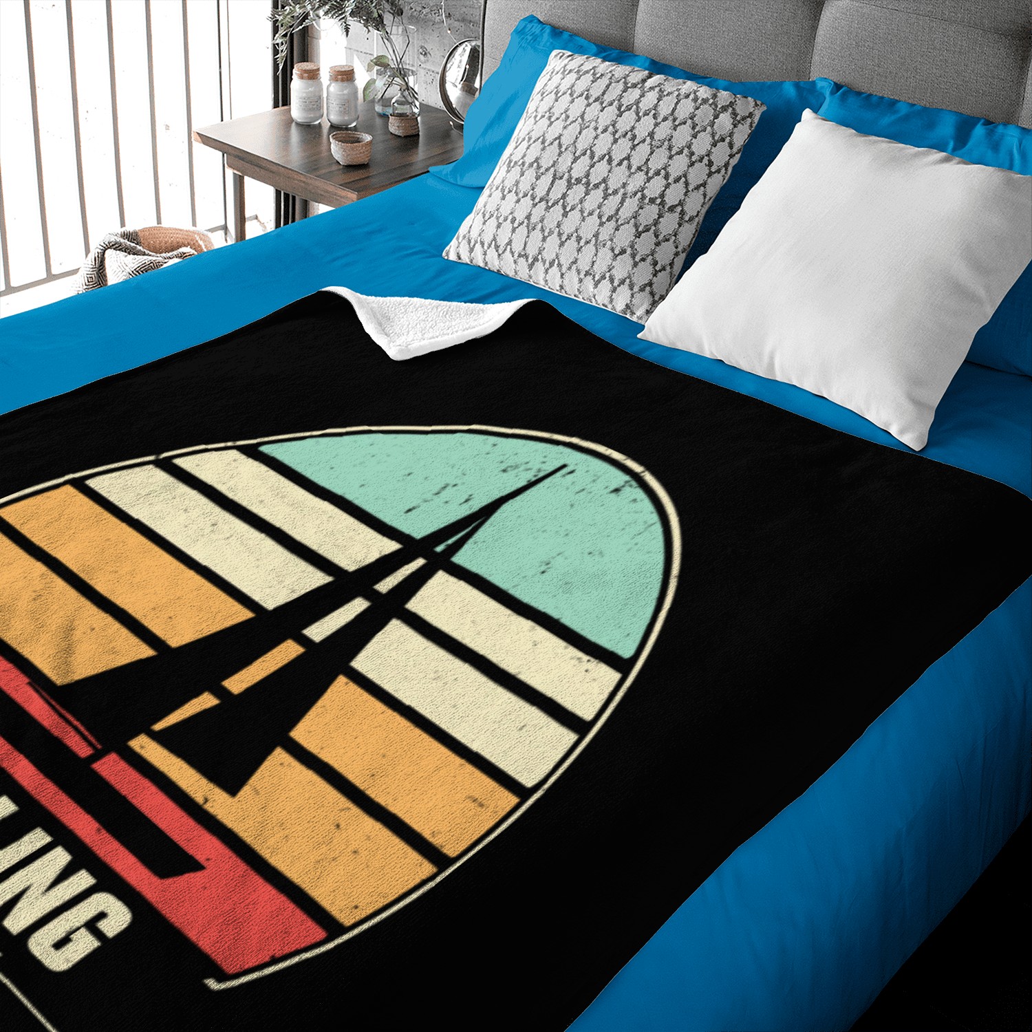 Sailing Retro Sail Boat Baby Blankets