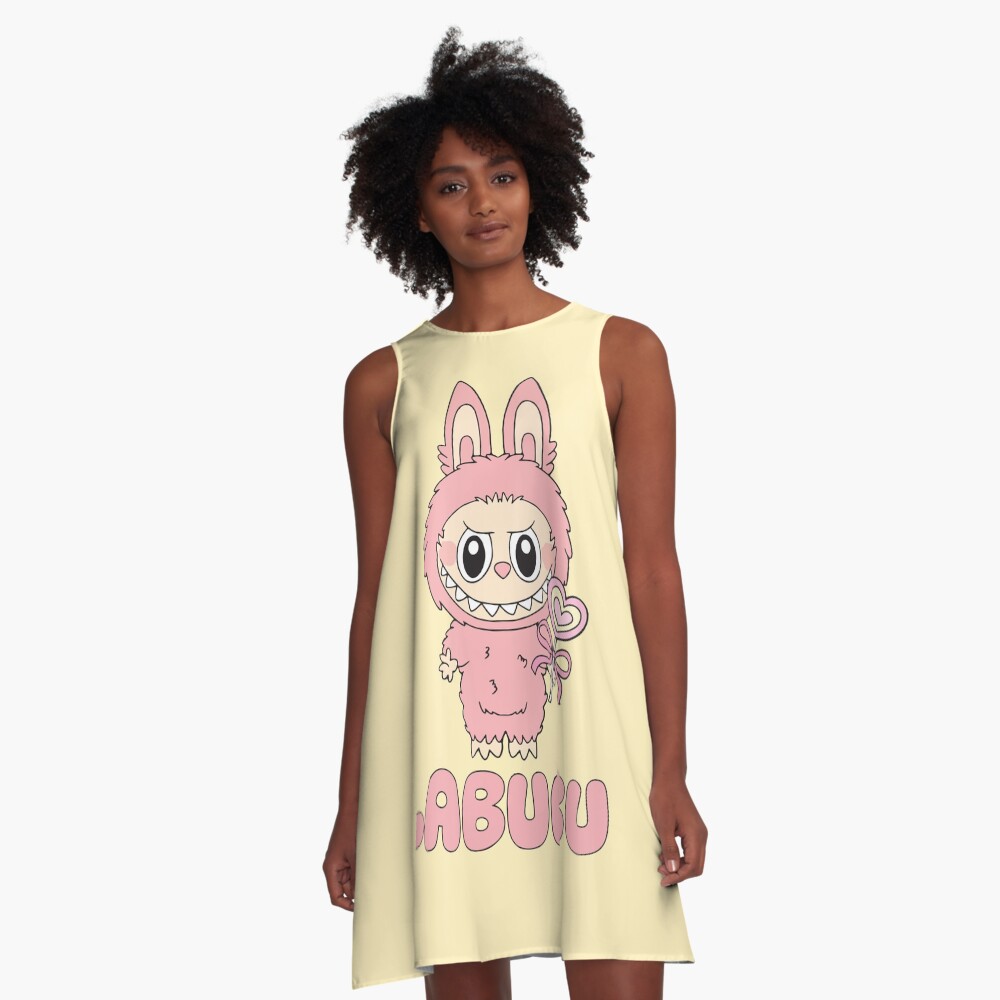 Cute Labubu A-Line Dress, Gift for Her