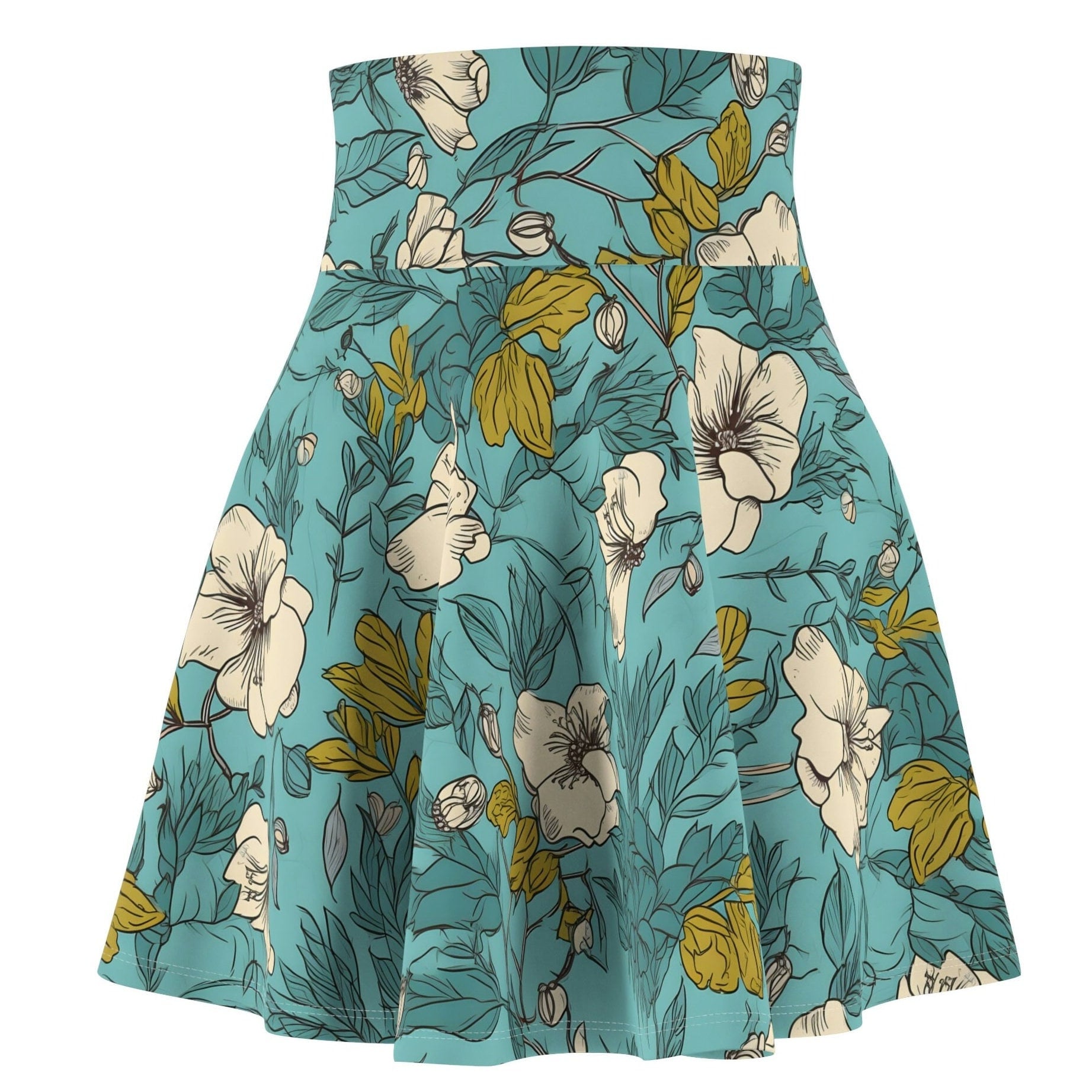 Flower Skater Skirt, Women's Skater Skirt