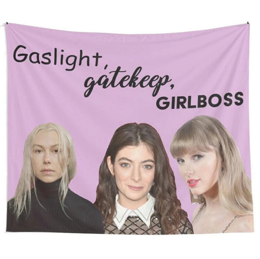 Funny Meme Tapestry Gaslight Gatekeep Girlboss Tapestry Wall Hanging