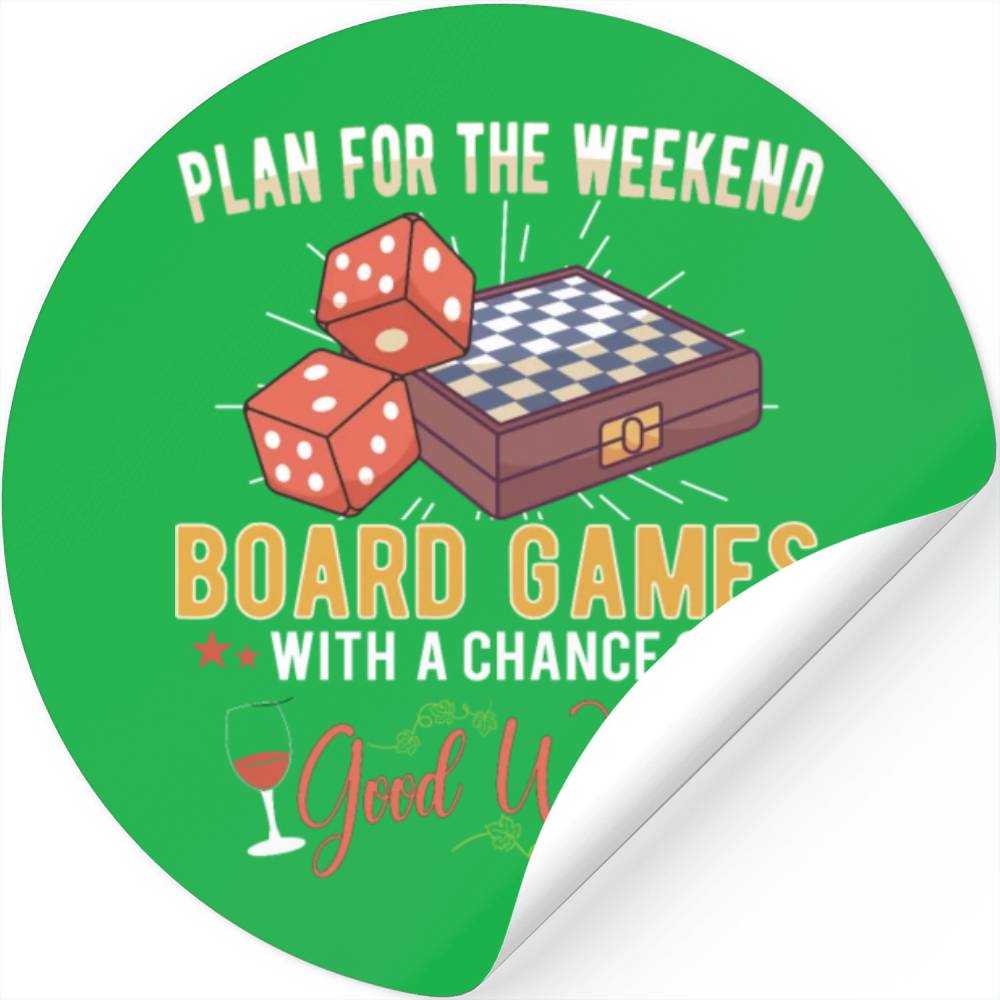 Wine Board Games Chess Board Game Player Gambling Stickers
