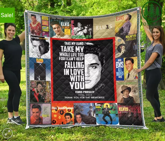 The King Elvis Presley falling in love with you Quilts Blanket