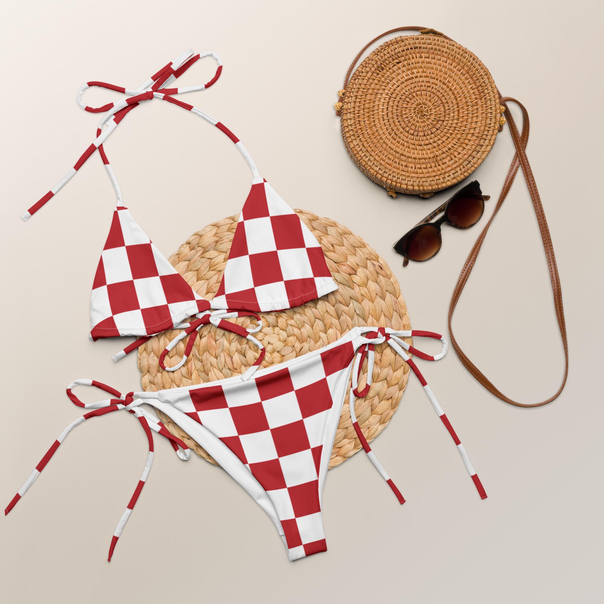 Checkered String Bikini