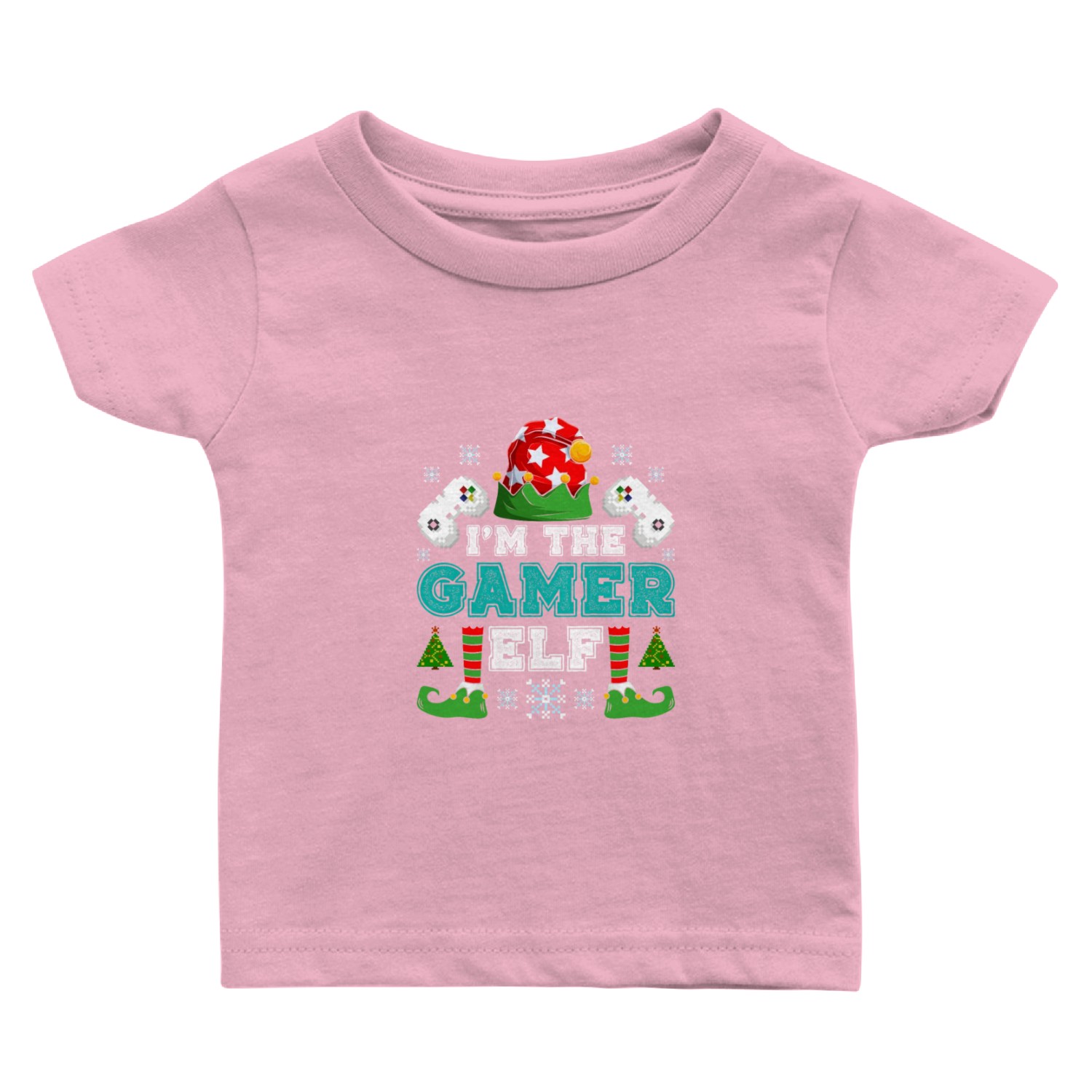 Christmas Gamer Elf Video Games X-Mas Baby T Shirts