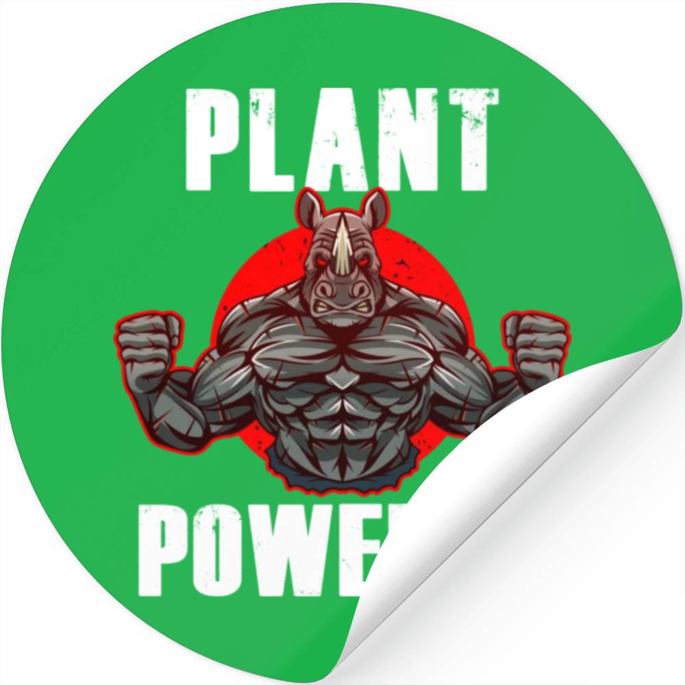 Gym Plant Powered Workout Stickers