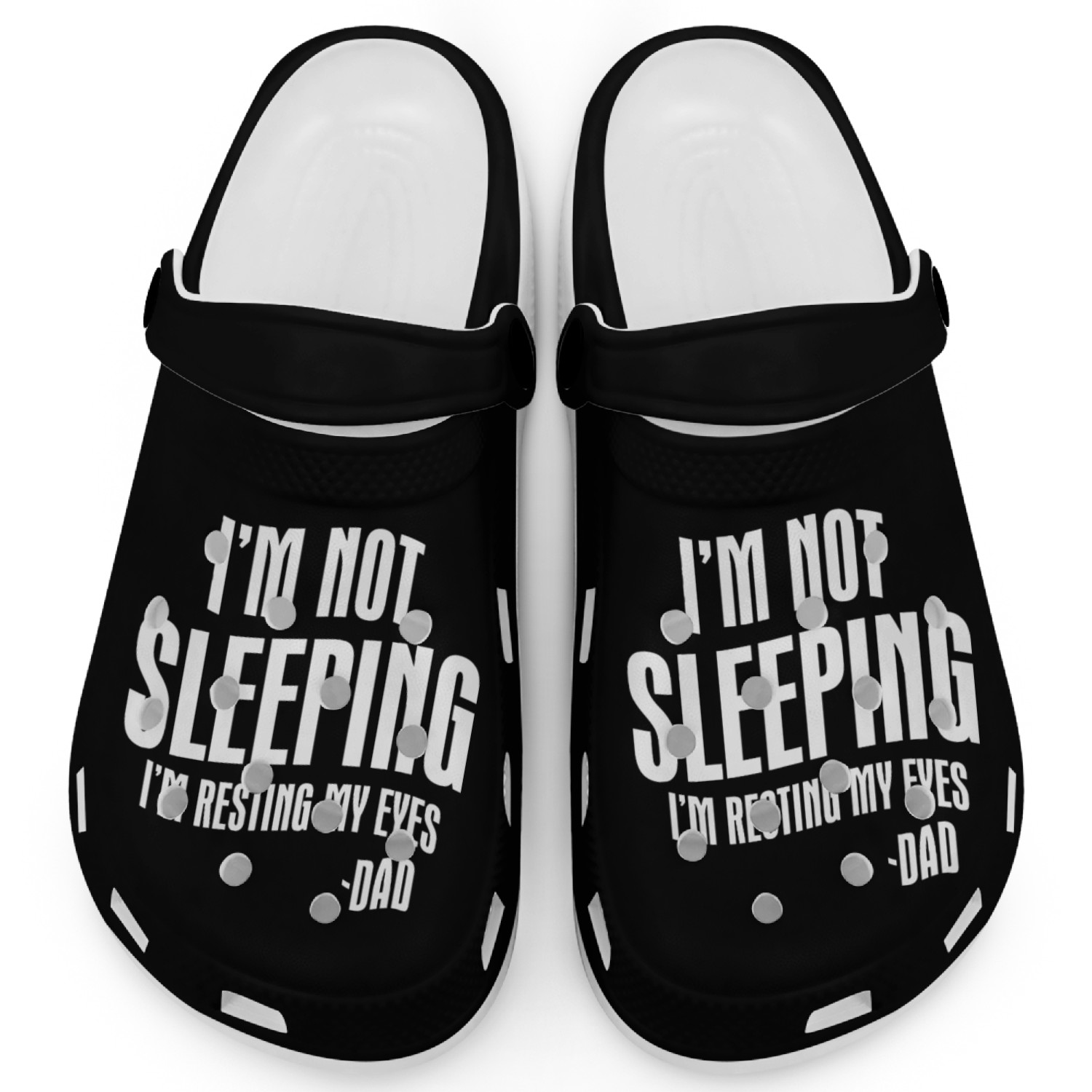 Mens I am Not Sleeping I am Resting My Eyes Dad Fa Clogs