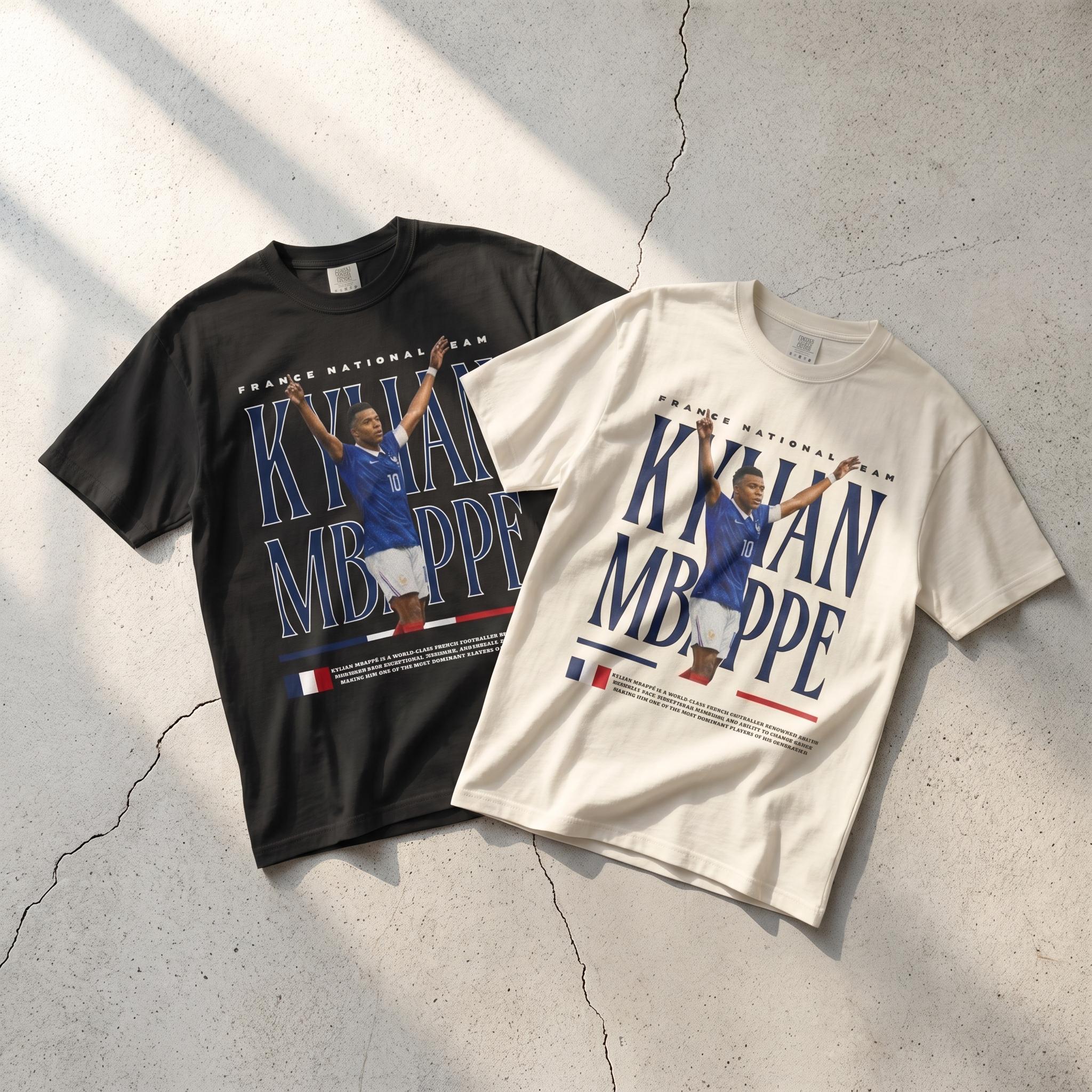 Kylian Mbappe Shirt, Vintage Soccer Graphic Tee, France Football T Shirt, Retro Streetwear, Soccer Fan Gift, Unisex Tee