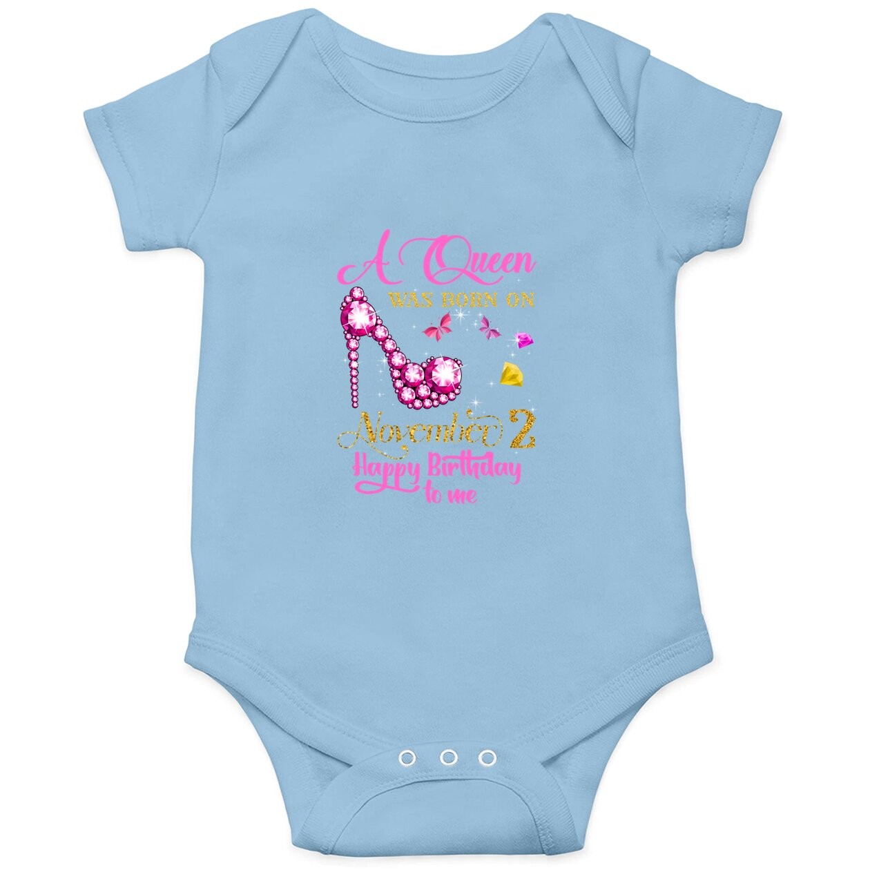 A Queen Was Born On November 26, 26th November Birthday Gift Baby Bodysuit