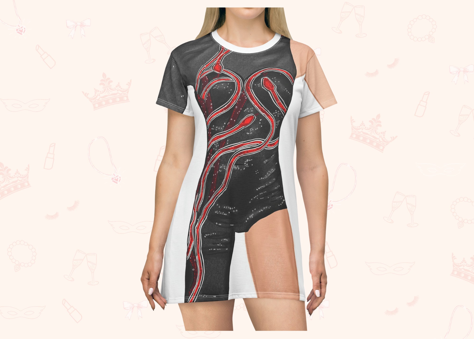 Night Out T-shirt Dress | Easy Costume, Fun Loungewear, Unique Gift