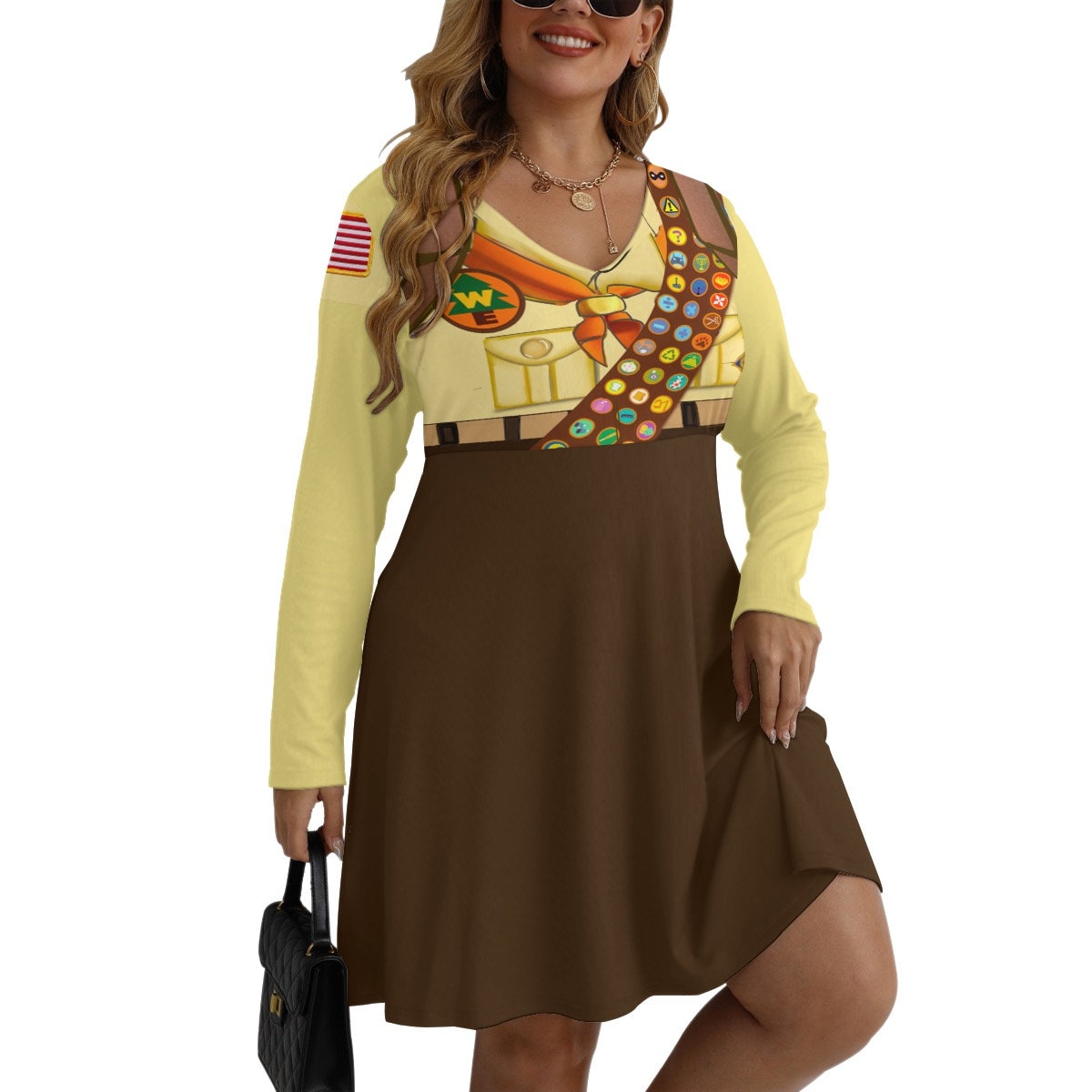 Up Movie Russell Dress , Up Movie Halloween Costume (Plus Size)