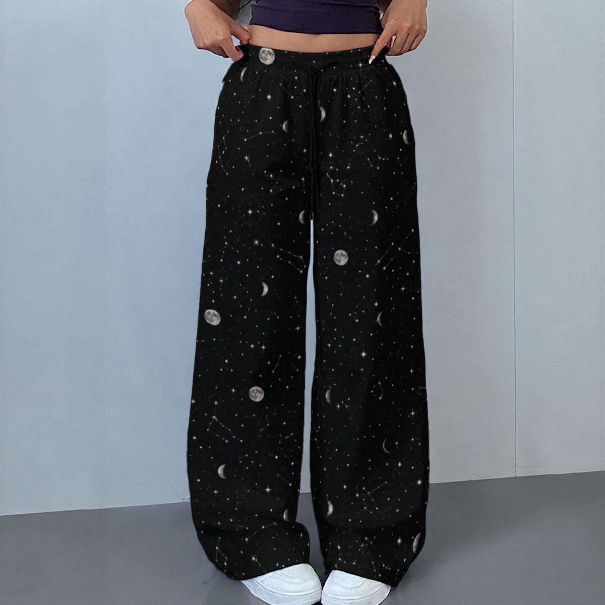 Constellation Night Women's Leg Trousers, Women's Casual Pants