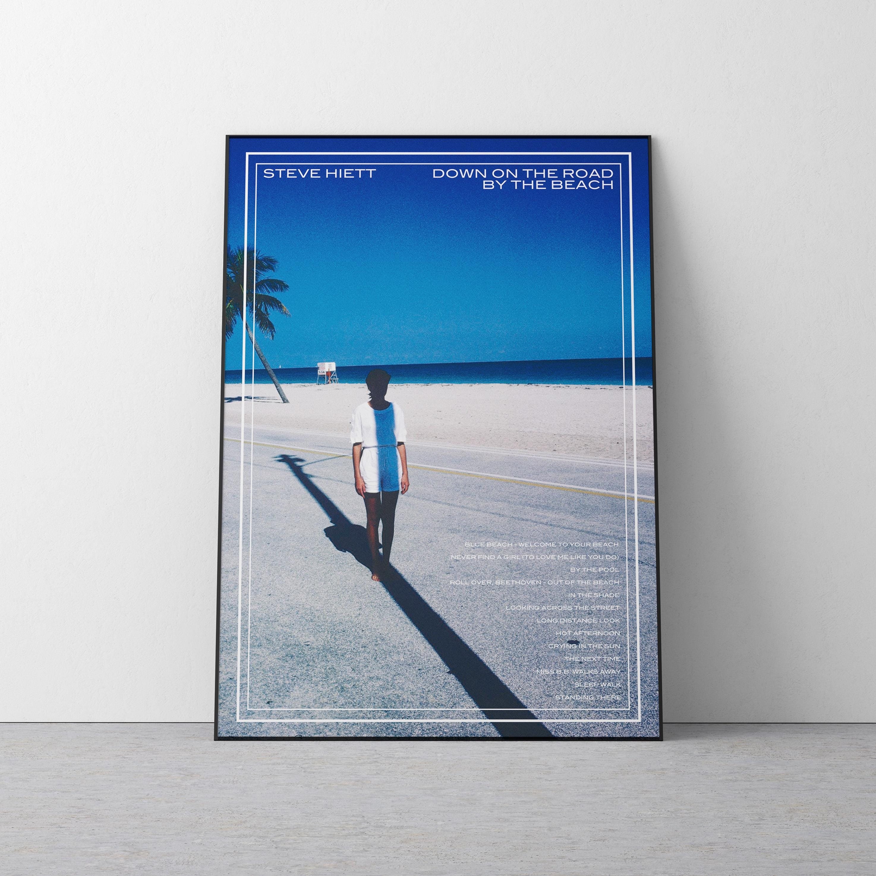 Steve Hiett Down on the Road by the Beach Poster | Retro Ambient Pop Beach Music Wall Art