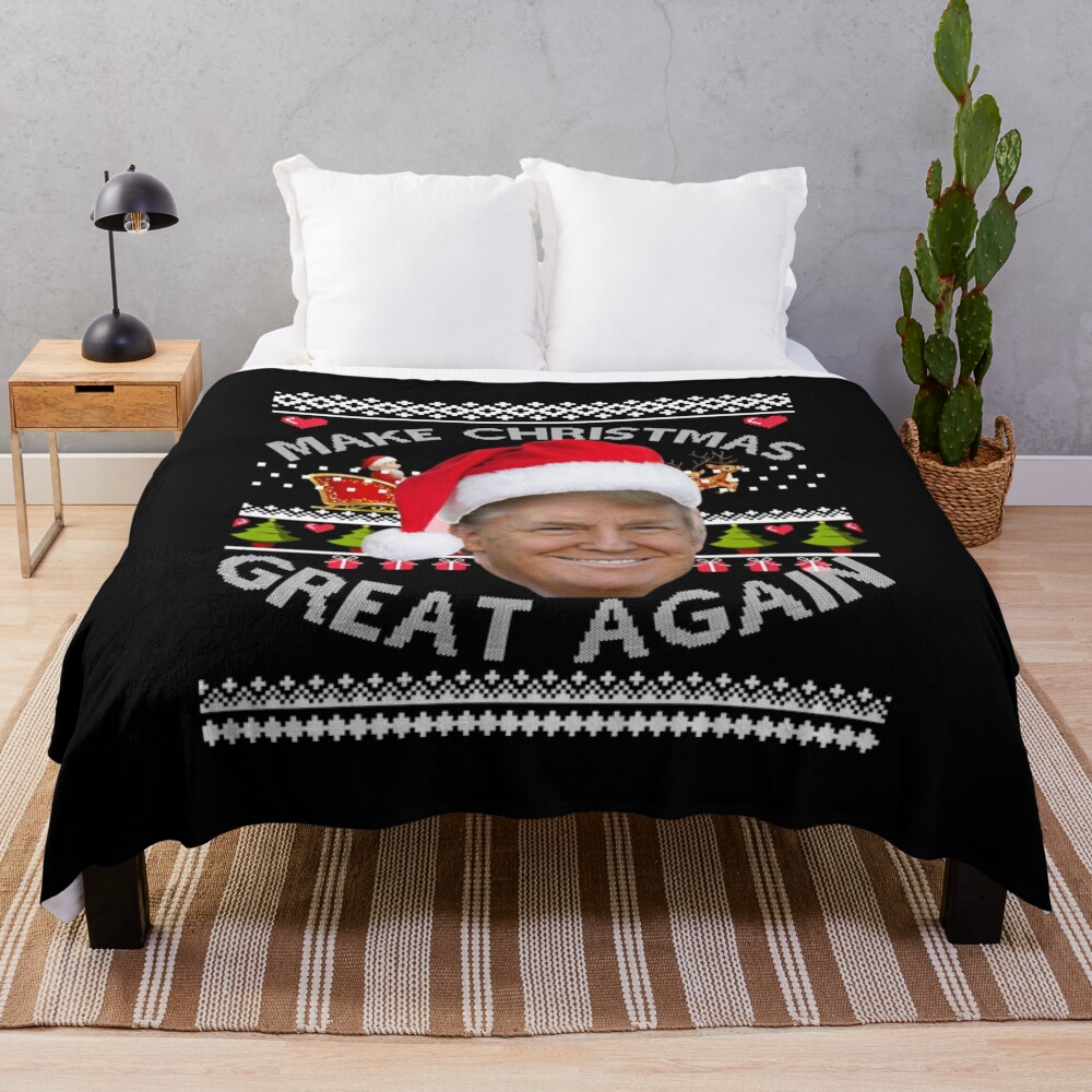 Make Christmas Great Again Throw Blanket