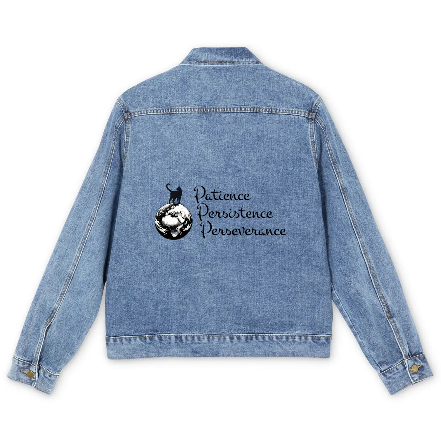 Patience Persistence Perseverance V2 Men's Denim Jackets