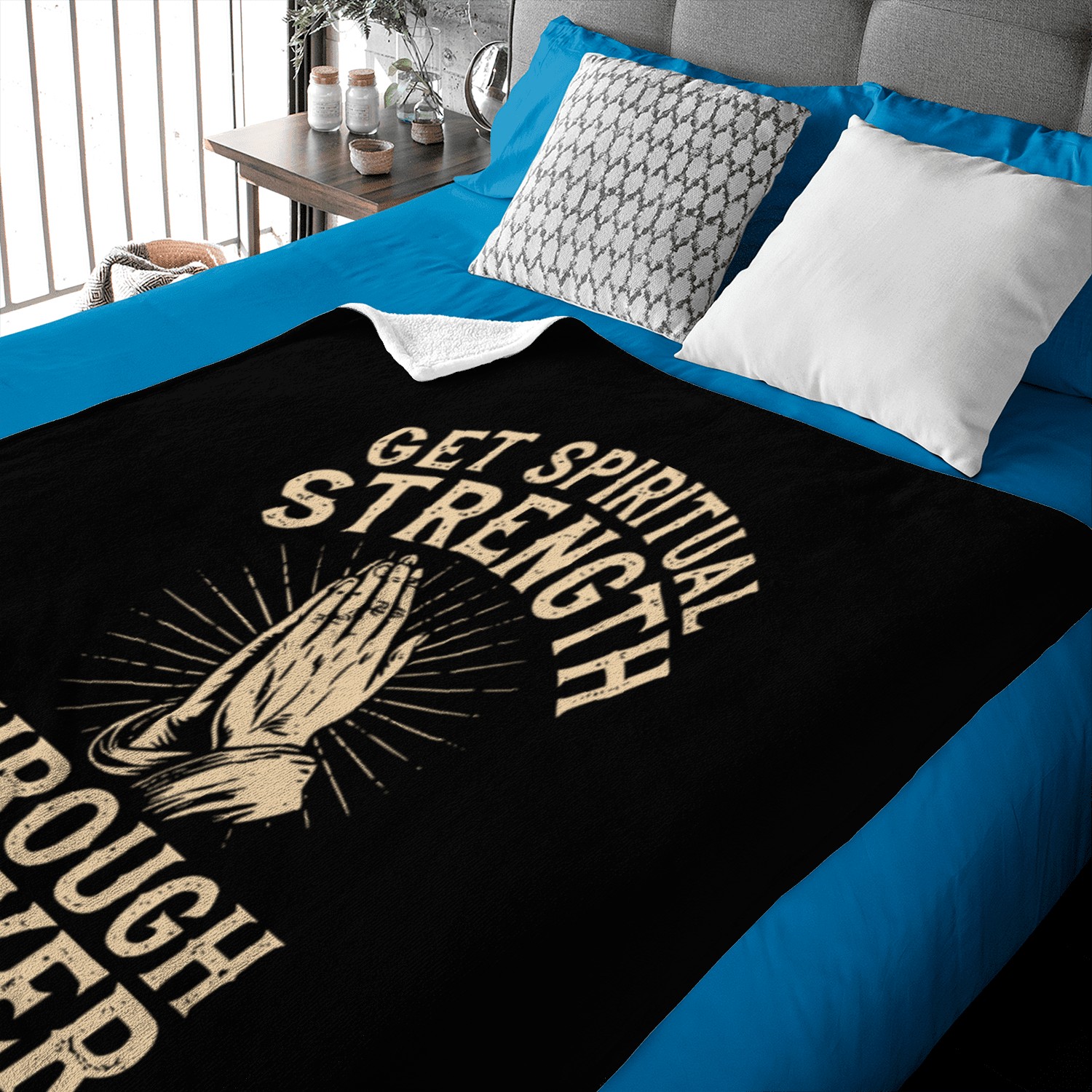 Get Spiritual Strength through Prayer - Faith art Baby Blankets
